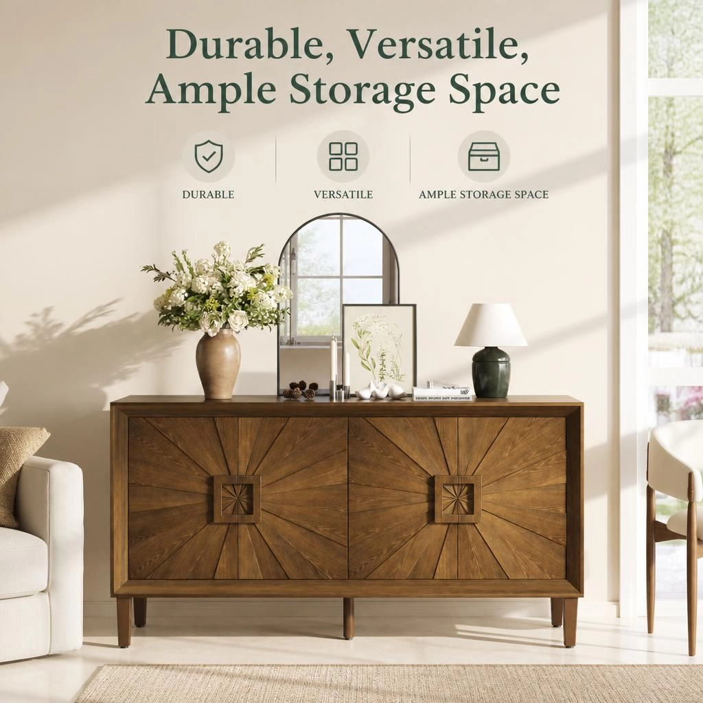 GOODSILO Freestanding Multi-Compartment Floor Storage Cabinet
