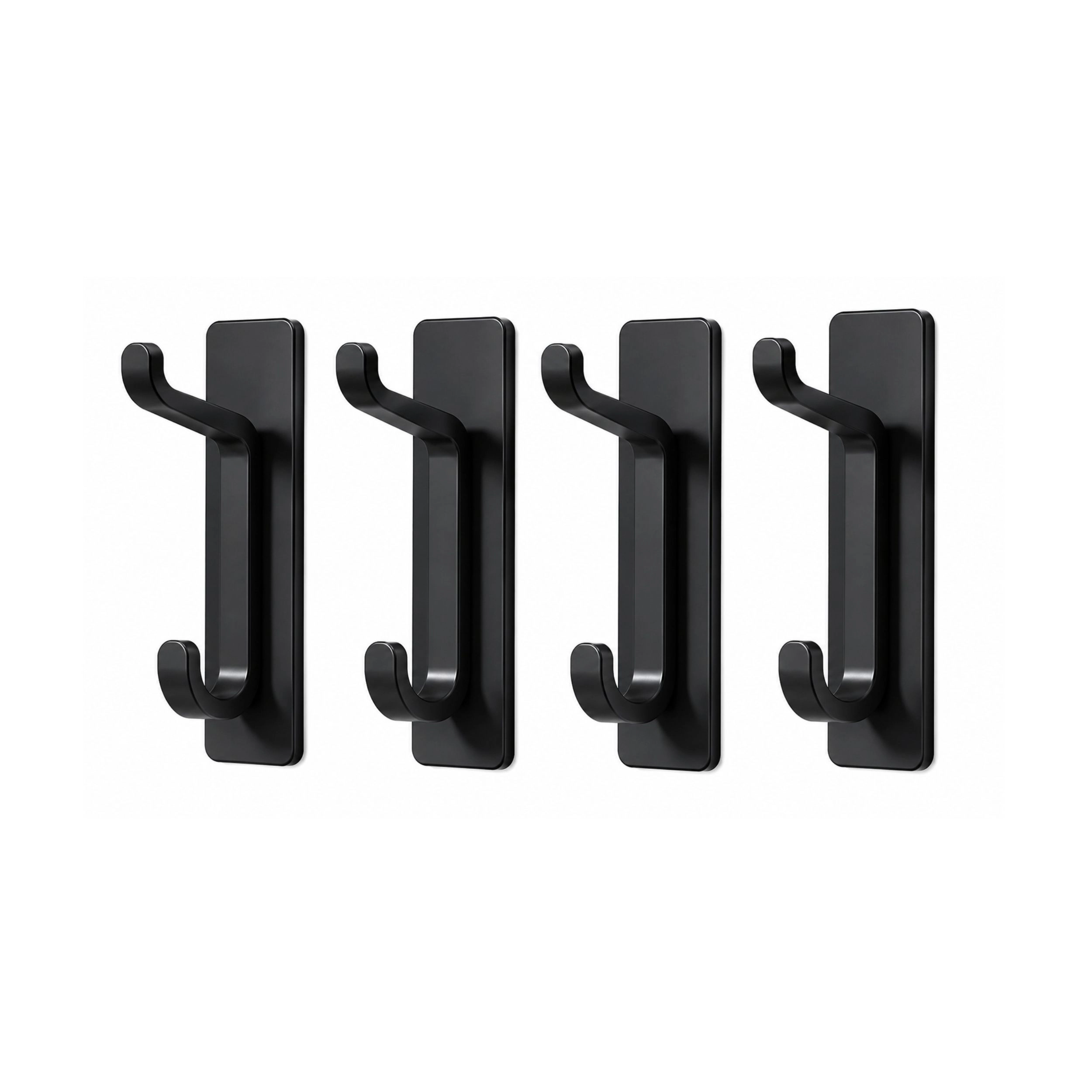 Stock Preferred Pack of 4 Heavy Duty Adhesive Wall Hooks for Coats Towels and Bags