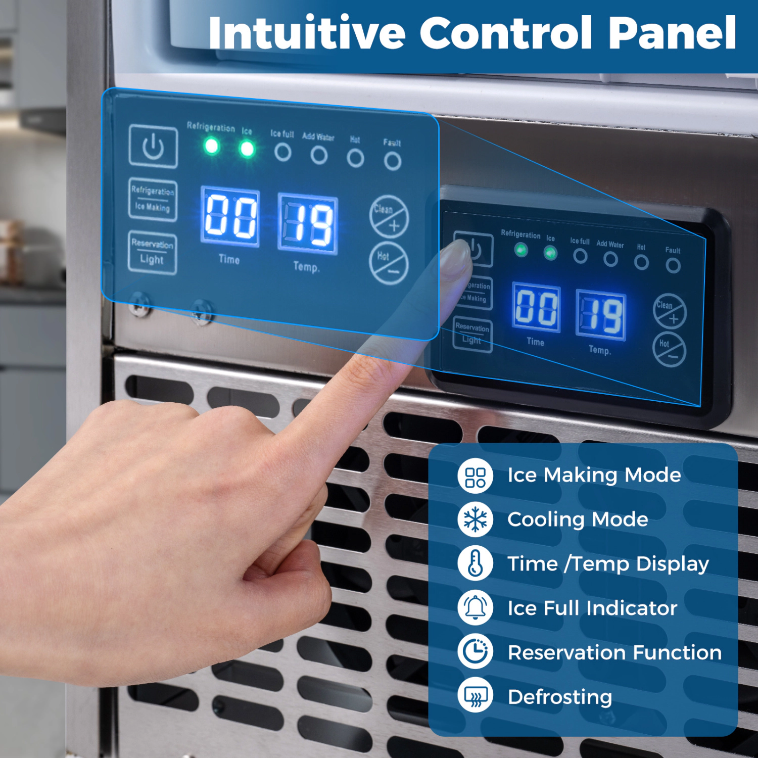 LJG Commercial Under Counter Ice Maker 90 lbs/Day W Built-in