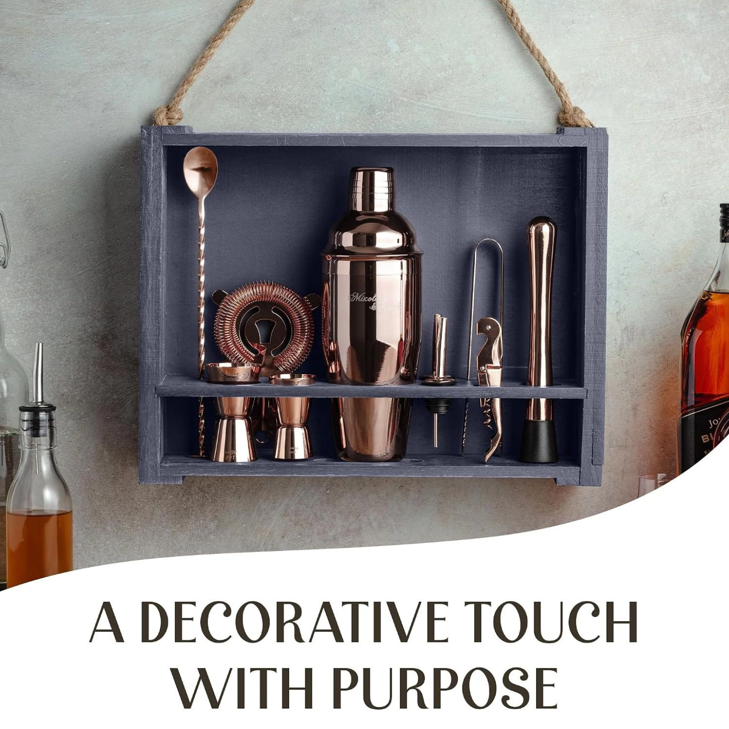 11-Piece Cocktail Shaker Set, Bartender Kit with Stand - Gift Ready