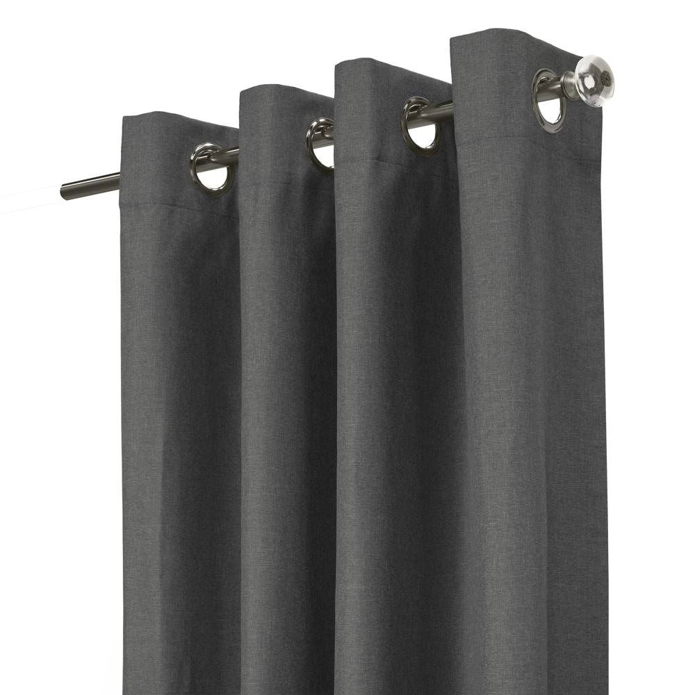Thermaplus Edison Grommet Premium Quality Blackout Curtains Panel for Bedroom 52" x 108" Charcoal