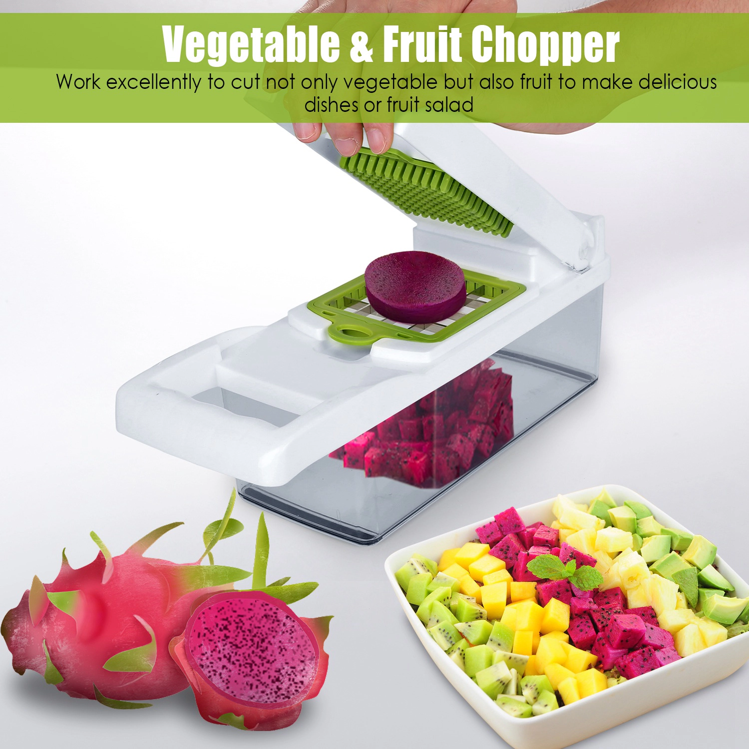 GBruno 12-in-1 Vegetable Chopper With Container