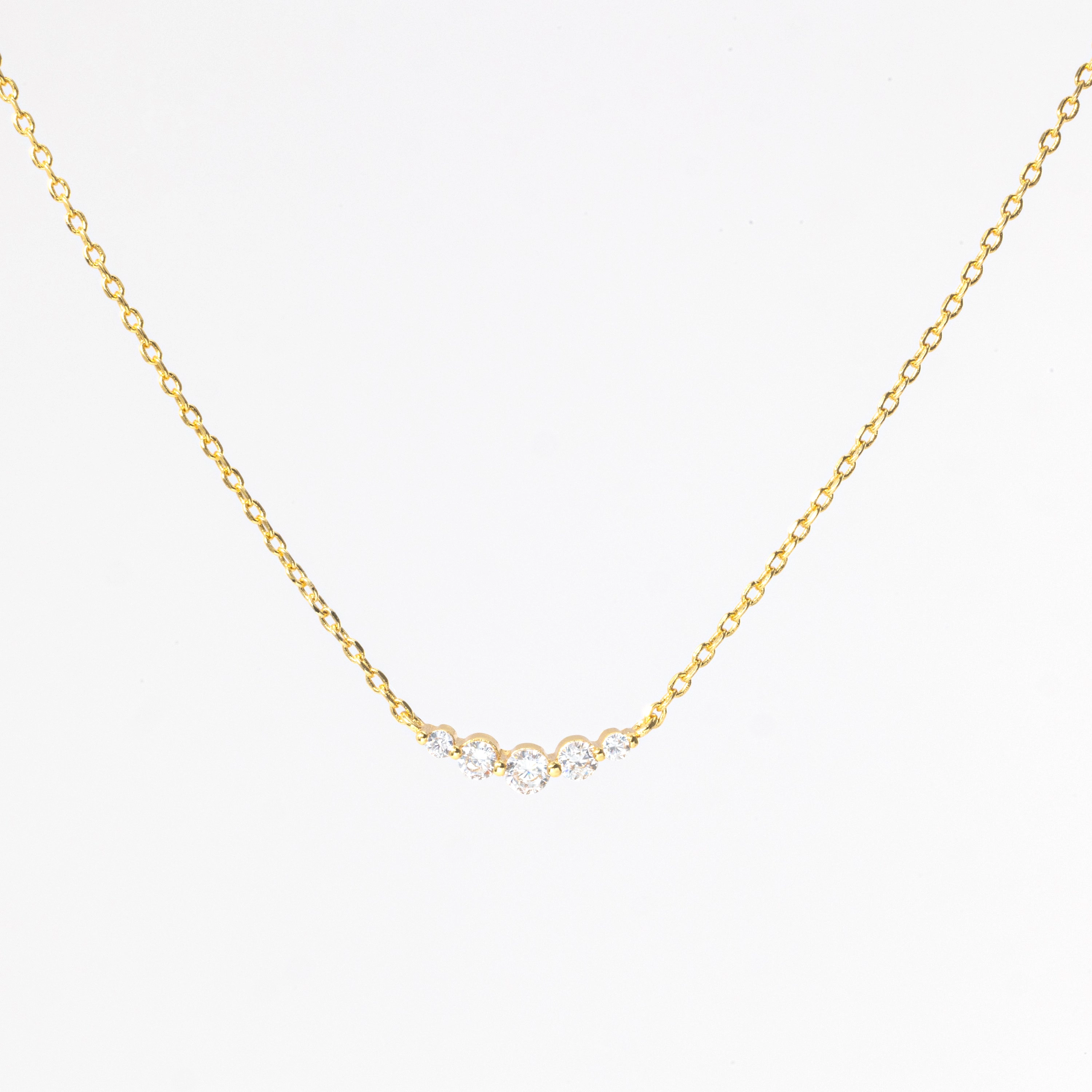 Mint & Lily Women's Mini Arc Cubic Zirconia Necklace