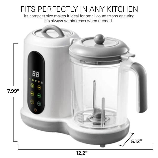 Sperric Baby Food Maker and Steamer, Baby Blender, Baby Food Processor - Compact Baby Food Steamer and Blender