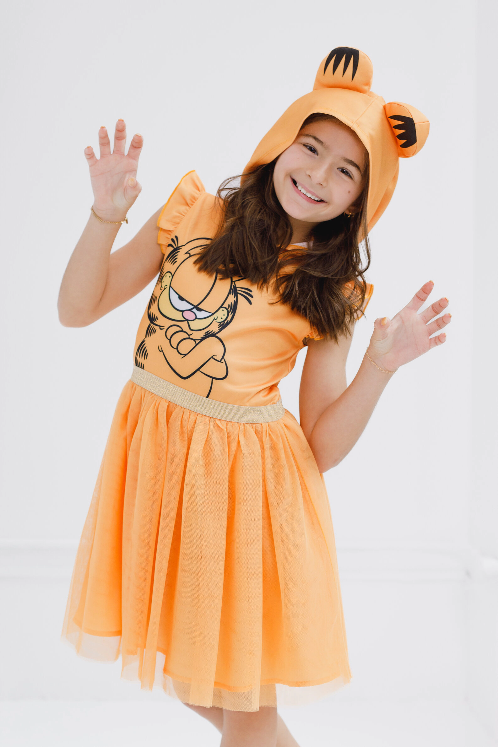Garfield Girls' Cosplay Sleeveless Hooded Dress