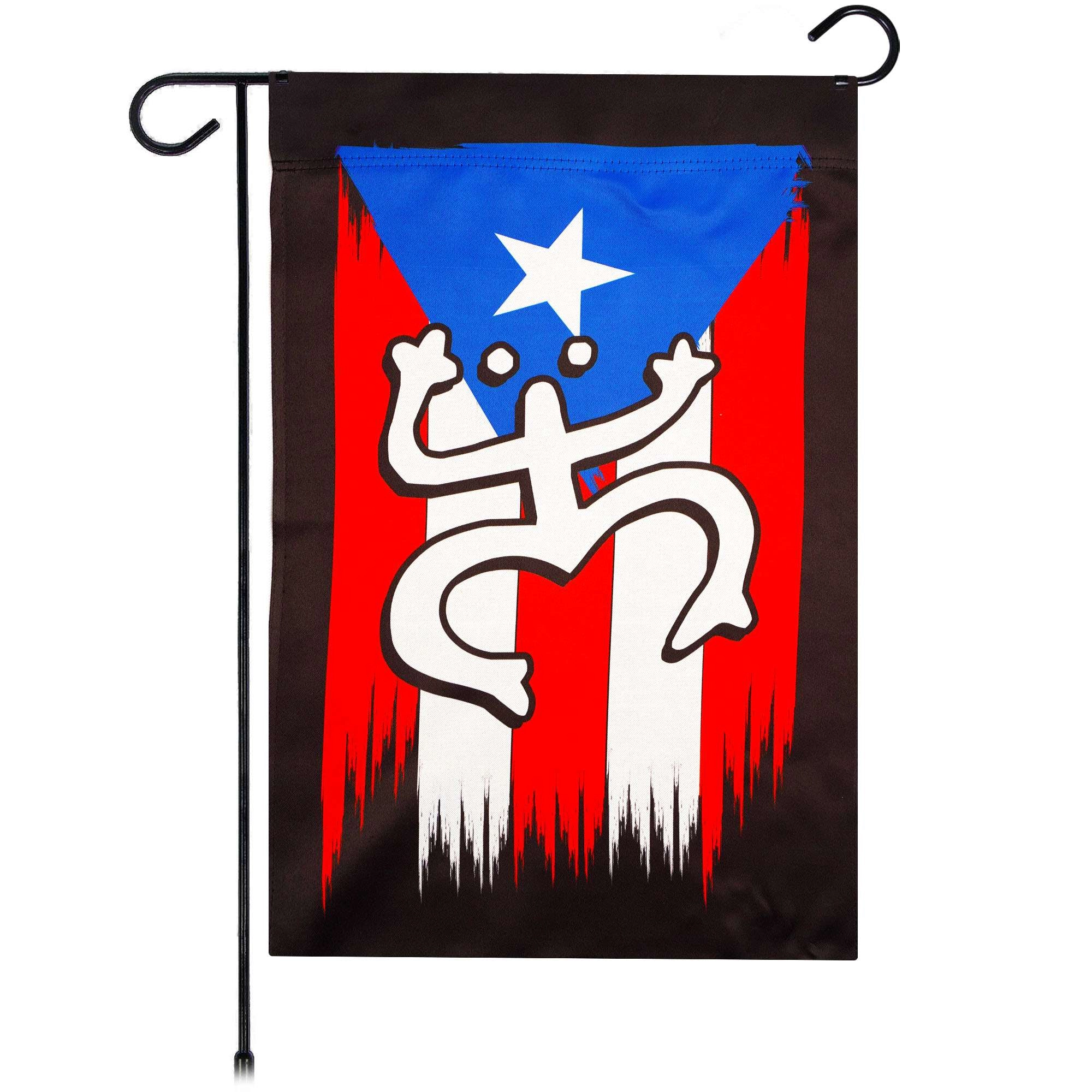 G128 Puerto Rico Coqui Frog 12x18 Double-Sided Blockout Garden Flag