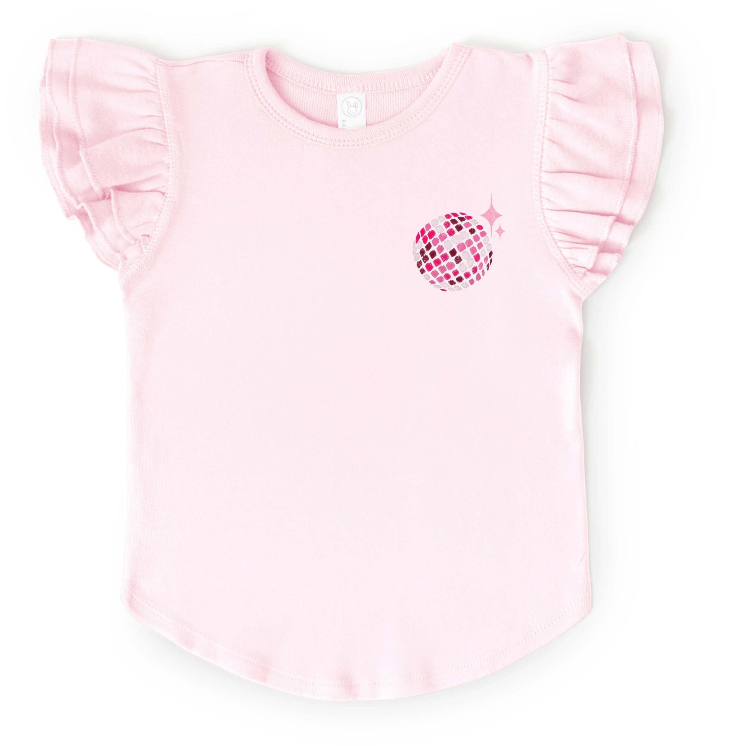 The Juniper Shop - Girl's Flutter Sleeve Graphic T-Shirt Not My First Disco