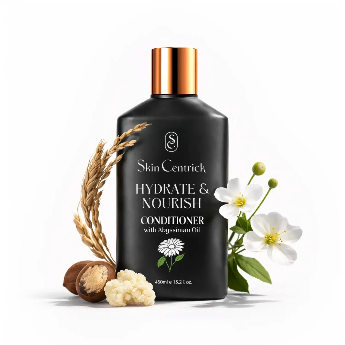 Skin Centrick Hydrate & Nourish Conditioner for Frizzy Hair with Abyssinian Seed Oil & Shea Butter