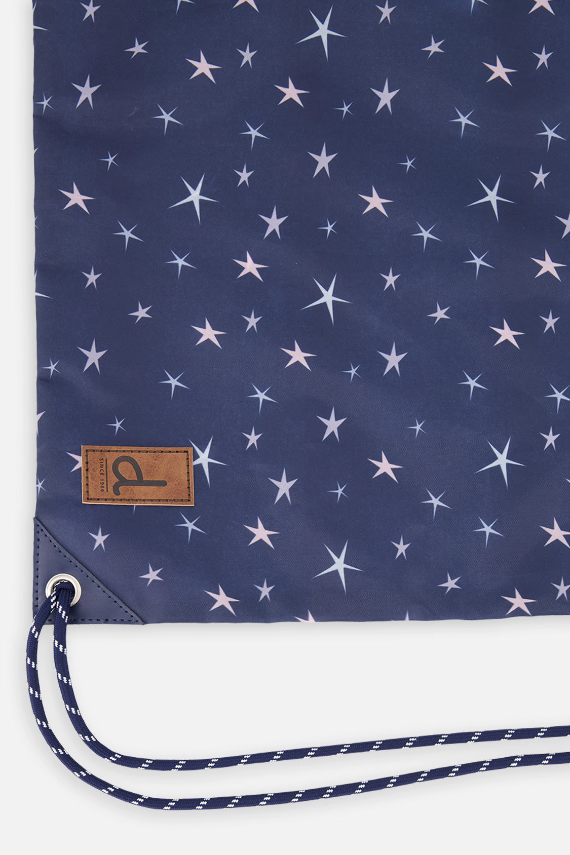 Deux par Deux Girls Lightweight Star Print Drawstring Bag