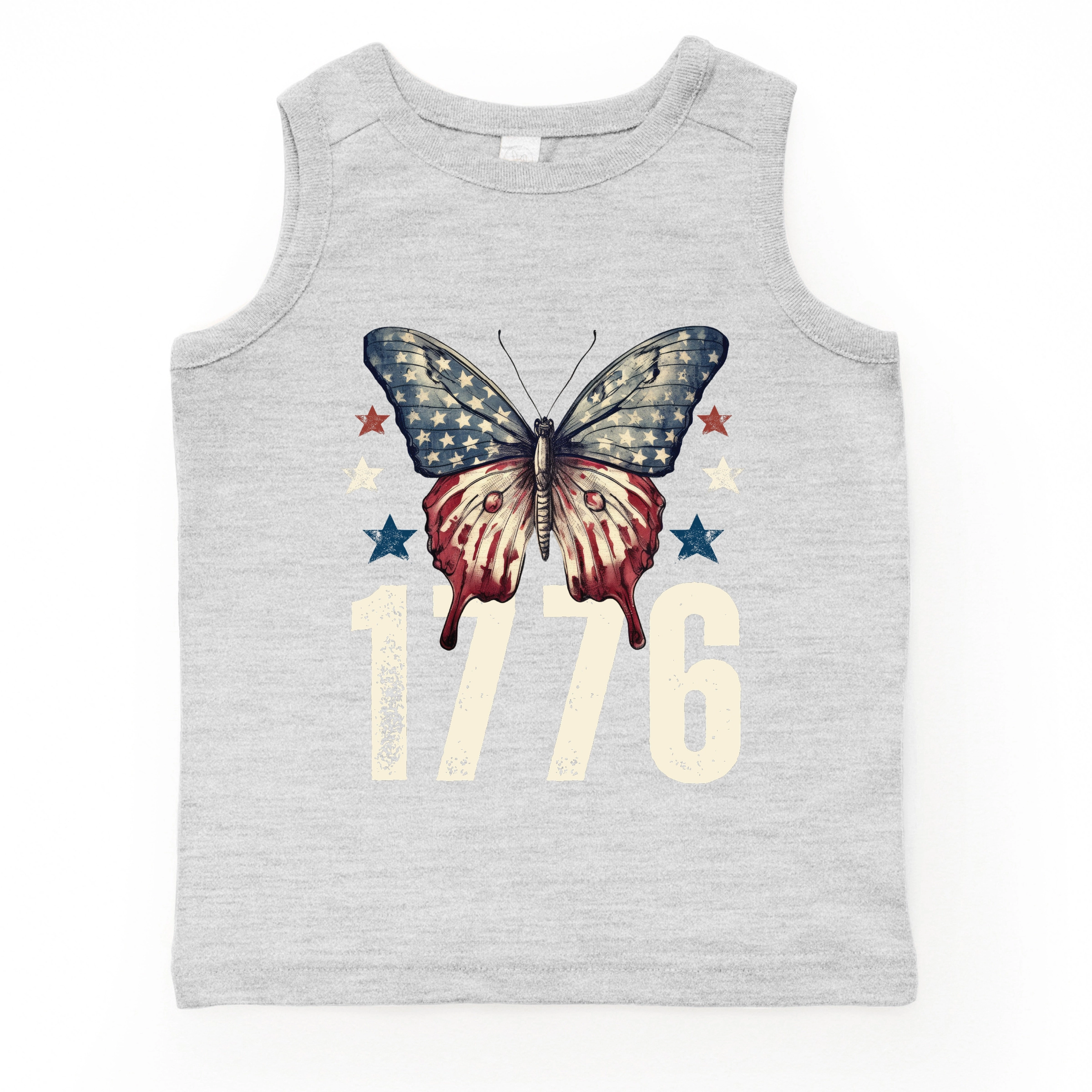 The Juniper Shop - 1776 Butterfly Patriotic Youth Tank Top
