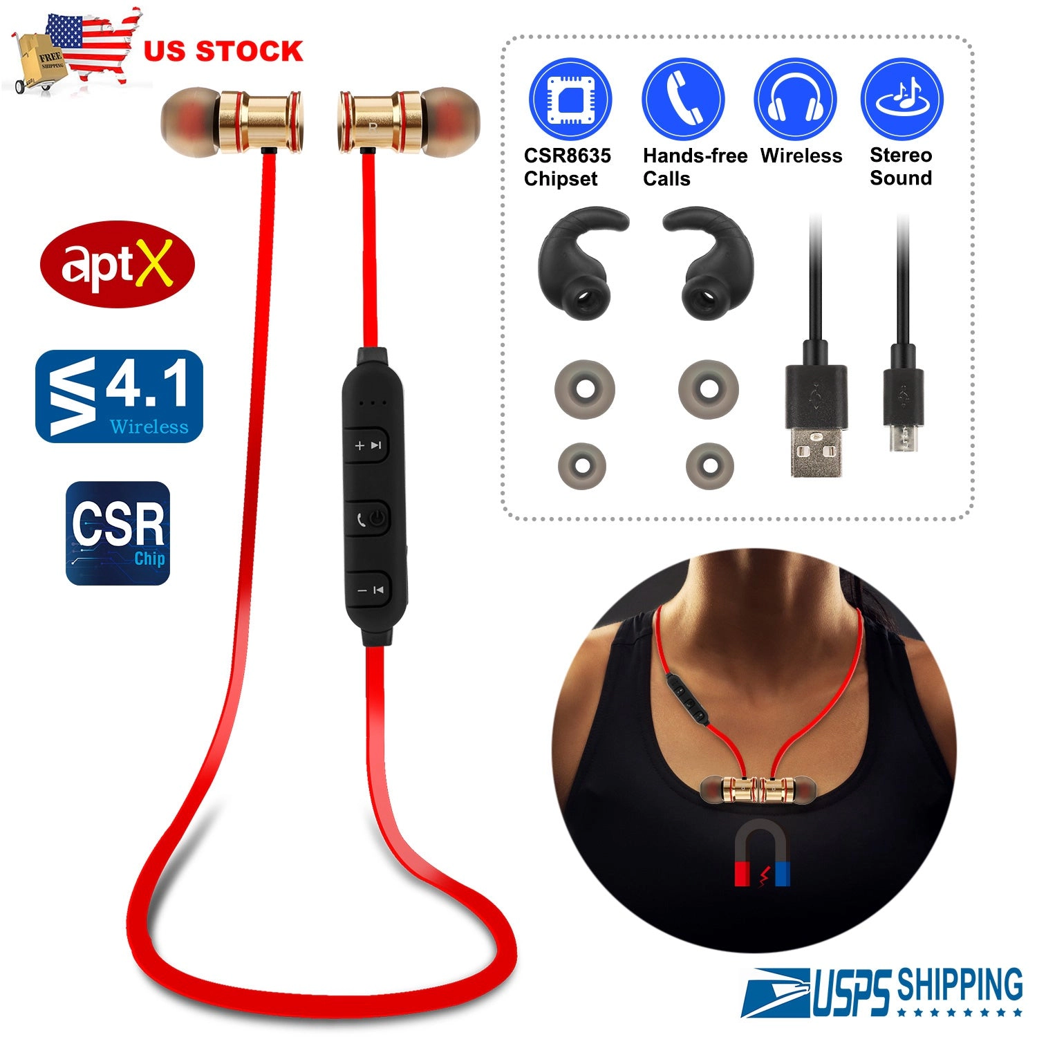 GBruno Wireless In-Ear Sport Headphones With Mic