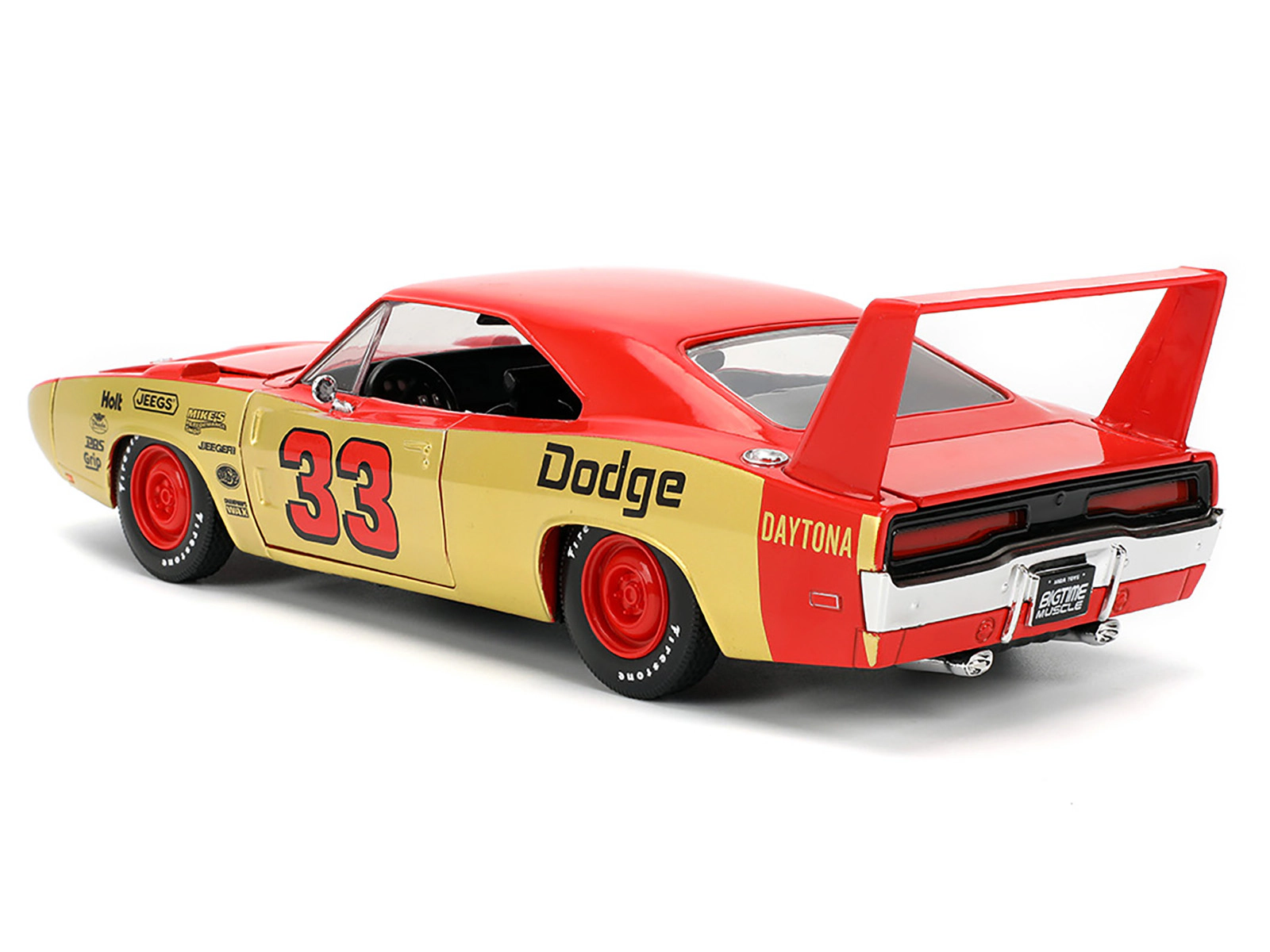 Jada 1969 Dodge Charger Daytona #33 Red and Gold Metallic with Graphics "Bigtime Muscle" Series 1/24 Diecast