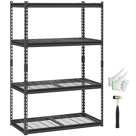 Flynama Storage Shelves 4 Tier Adjustable Heavy Duty Garage Shelving Units 2400 lbs
