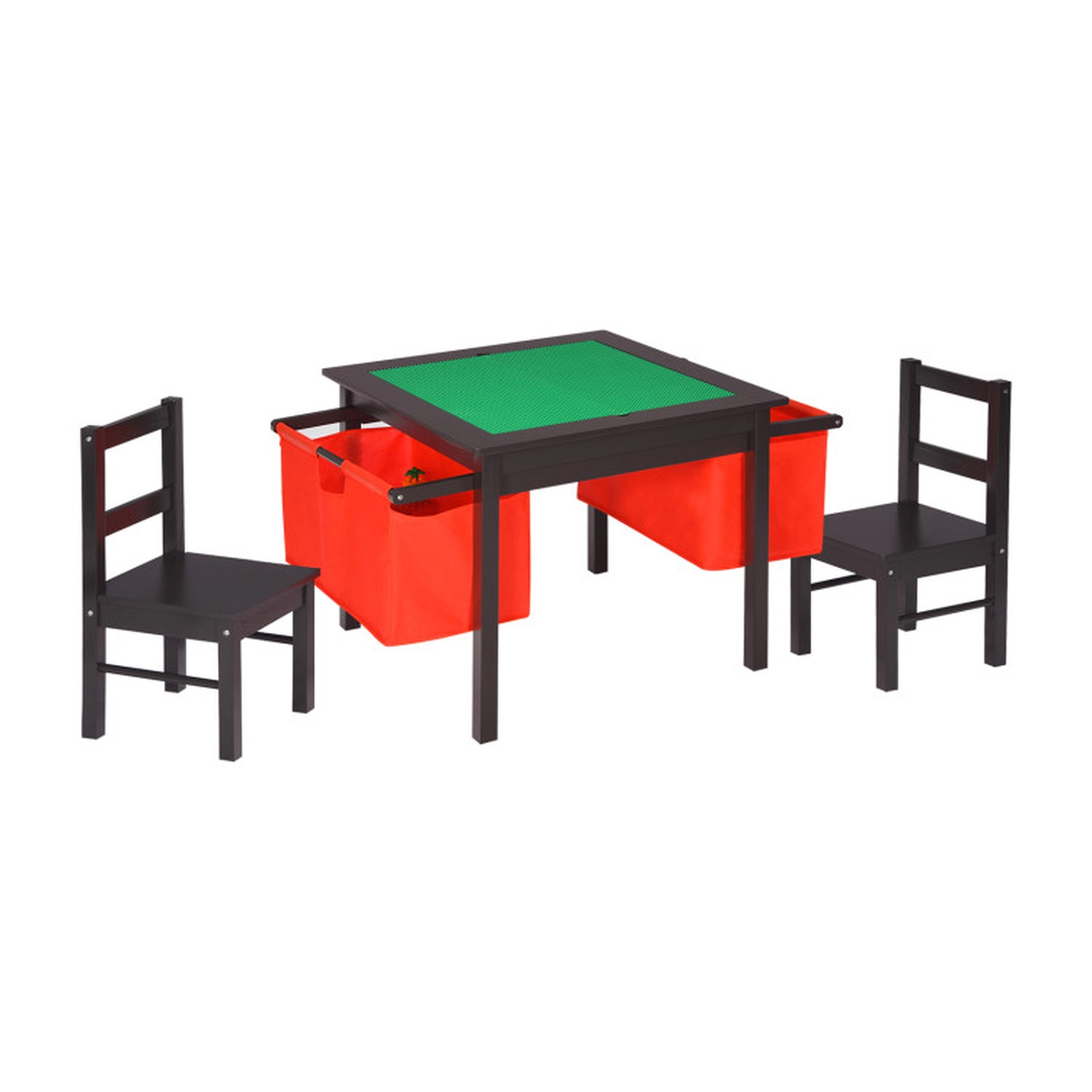 SUGIFT 2-in-1 Kids Activity Table & 2 Chairs Set with Storage 200-lb Table Capacity 100-lb Chair Capacity Ages 3-8 Years