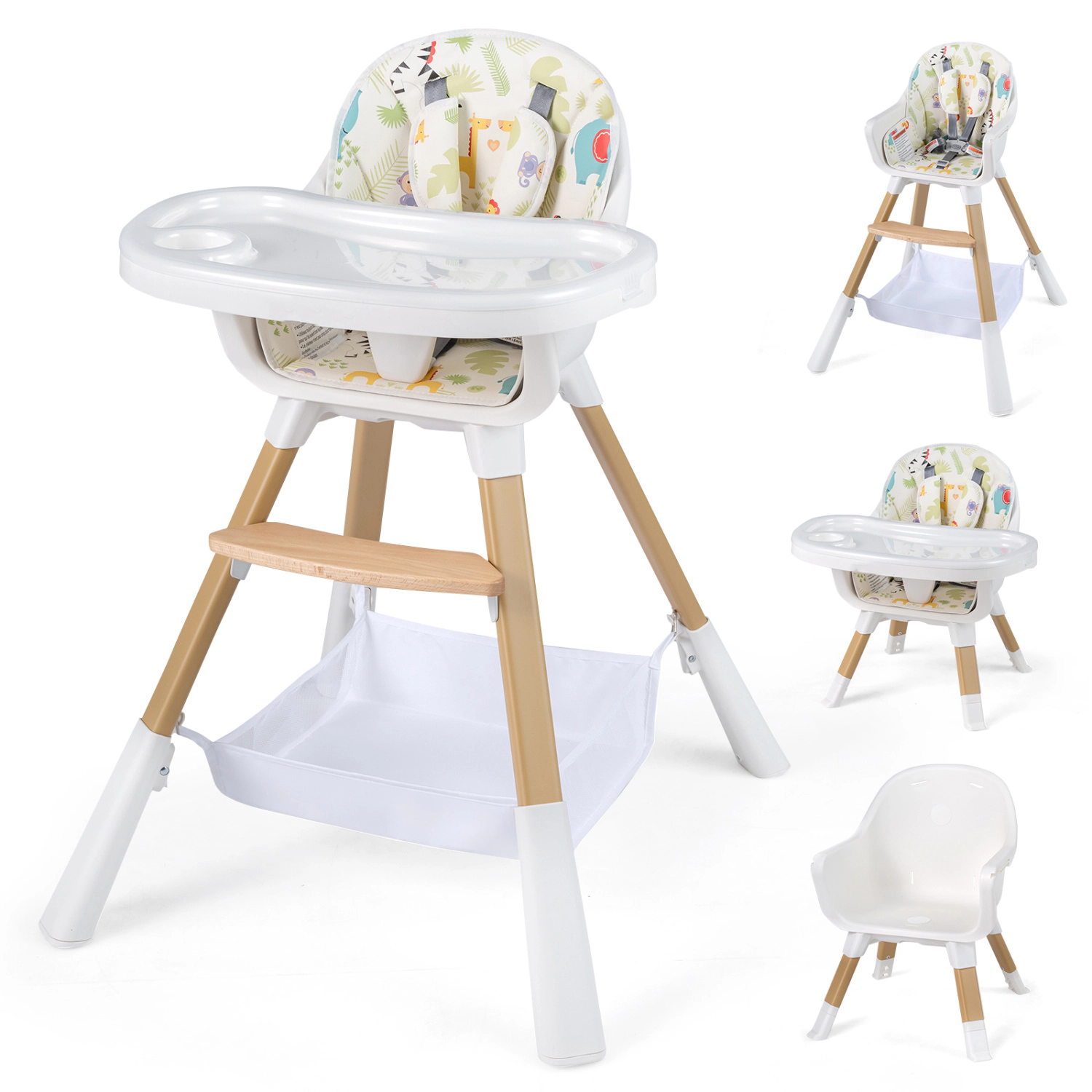 SlickBlue Unisex Convertible Adjustable Kids High Chair