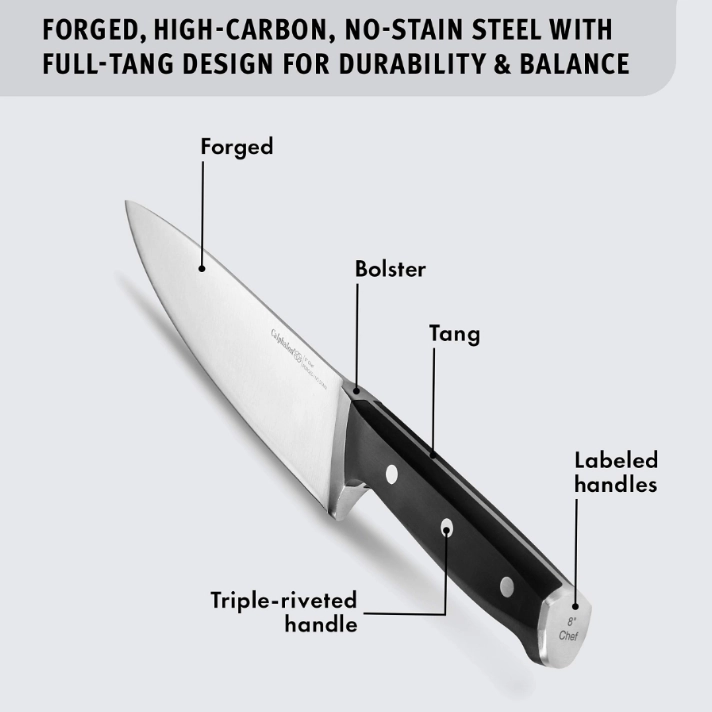 Calphalon Precision Cutlery Unisex Self-Sharpening Knife Block Set with SharpIN Technology, 15-Piece Set