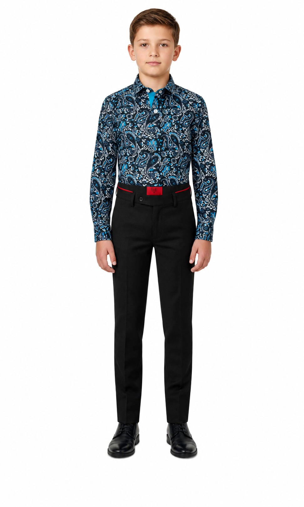 Elie Balleh Boys Slim Fit Paisley Shirt