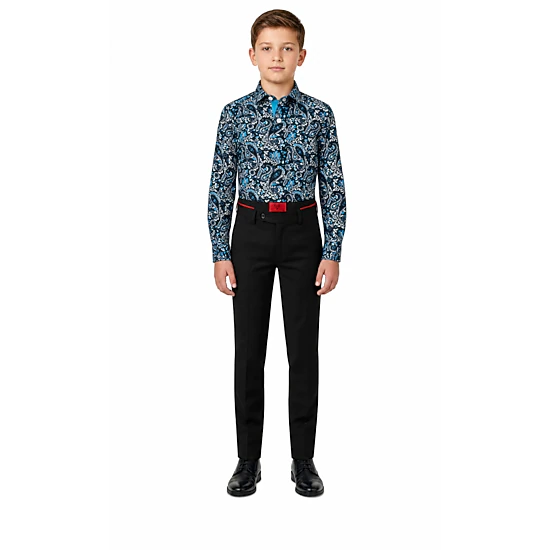 Elie Balleh Boys Slim Fit Paisley Shirt
