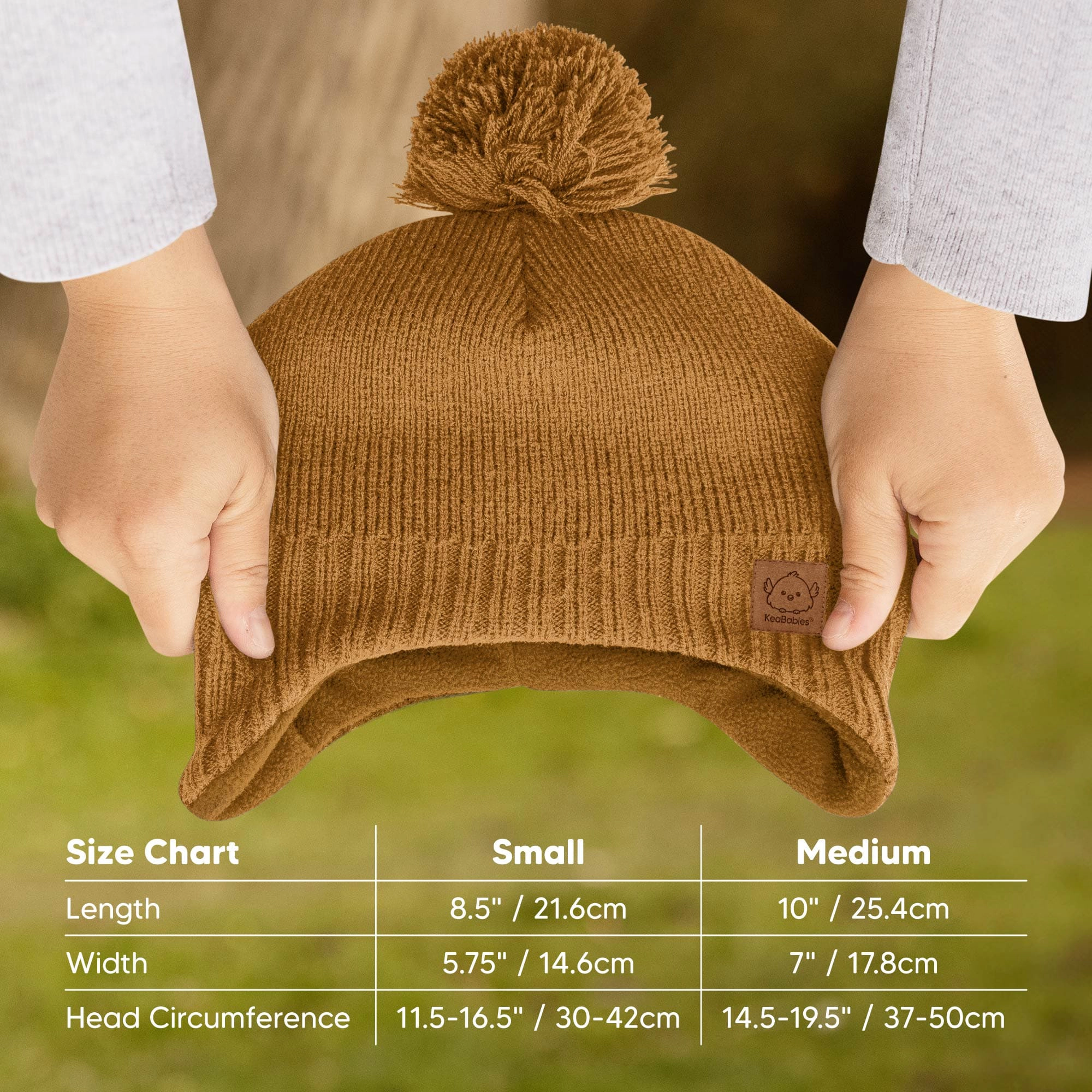 KeaBabies Muff Knitted Beanie