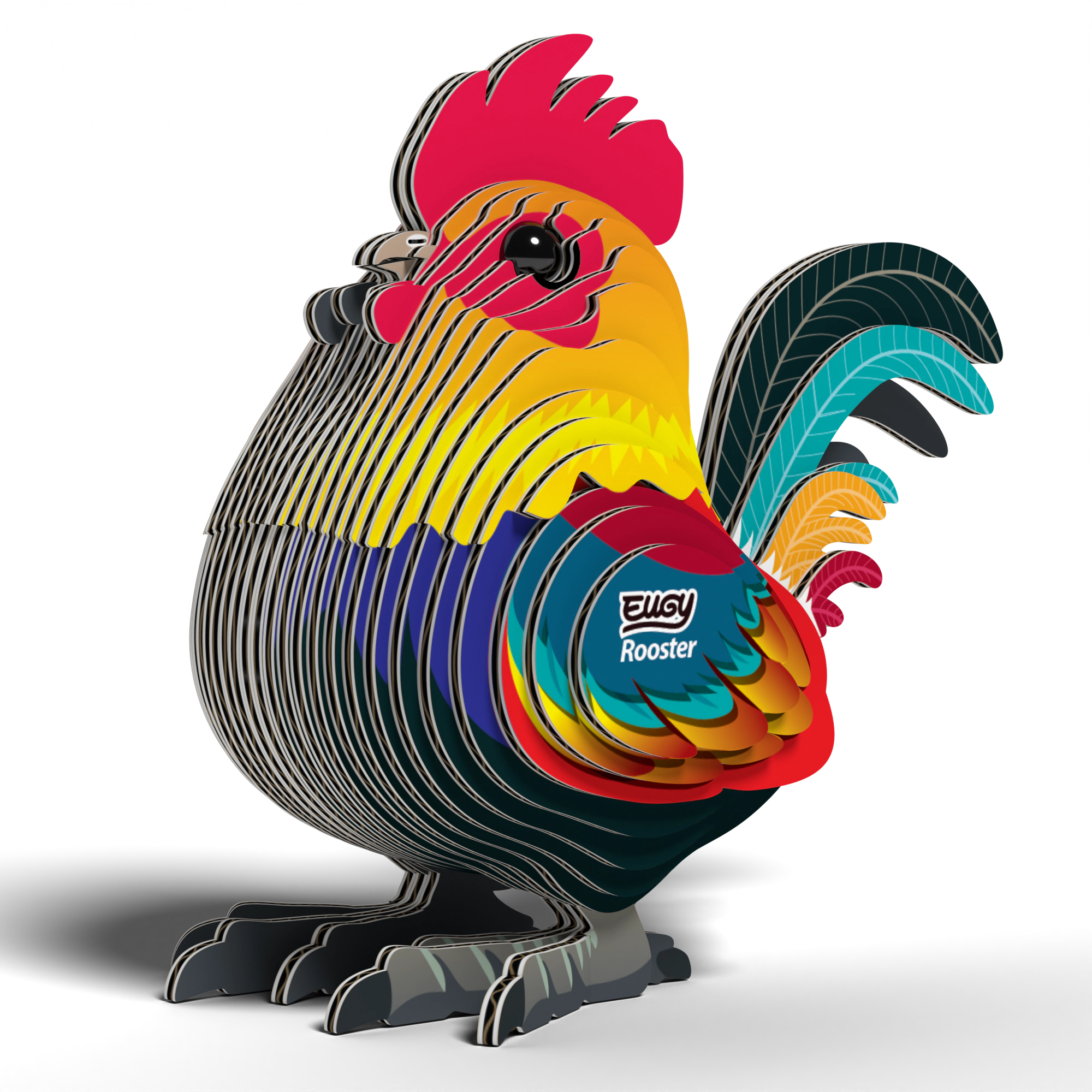 EUGY Rooster 3D Puzzle - contains 31 puzzle pieces