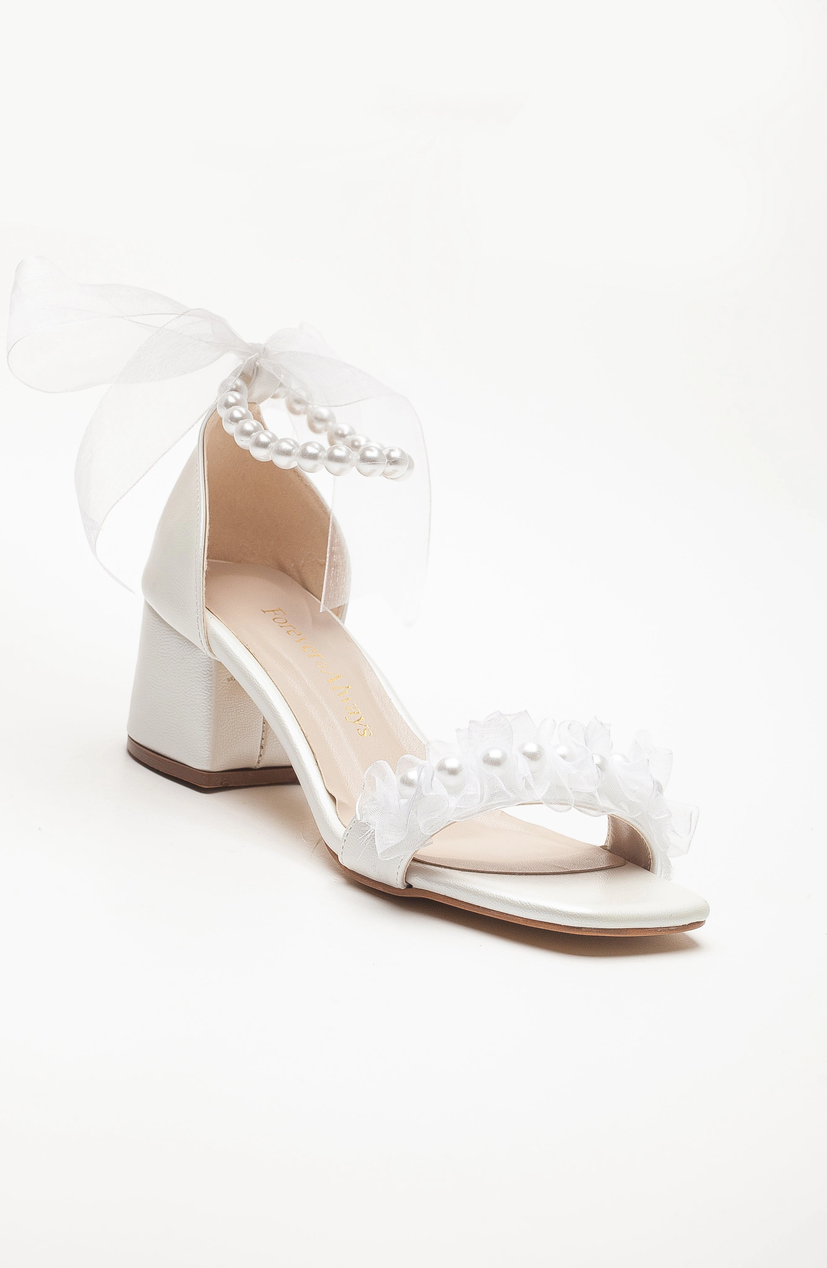 Forever & Always Womens Sanna Lace Bridal Sandals