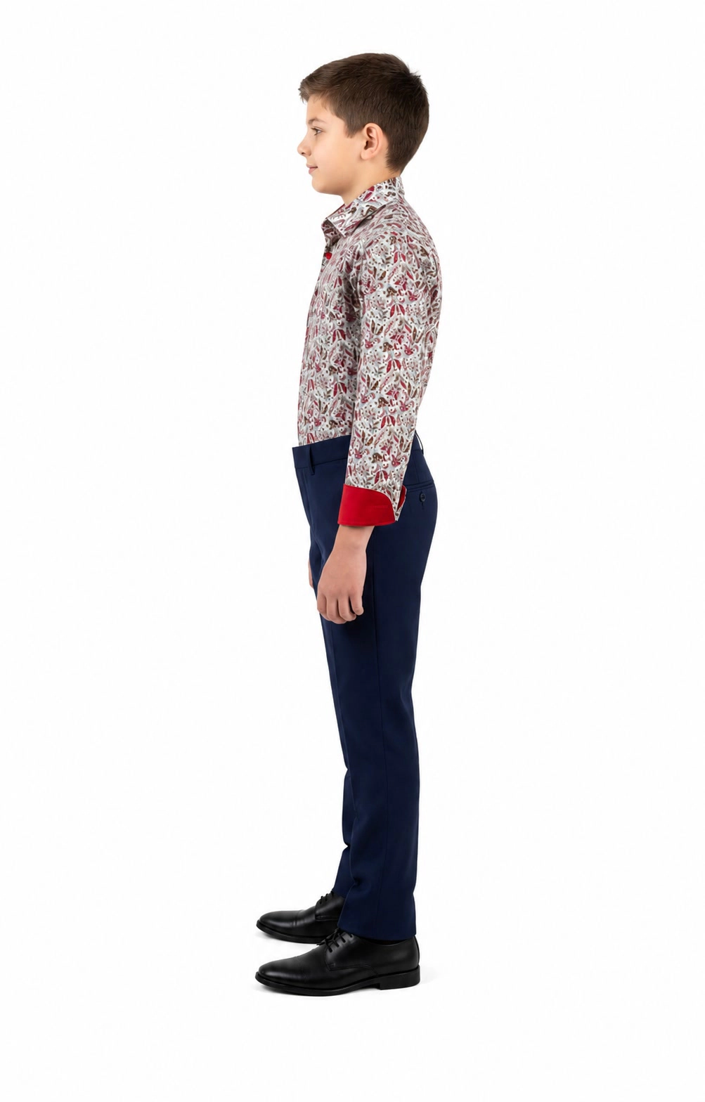 Elie Balleh Boys Slim Fit Paisley Sport Shirt
