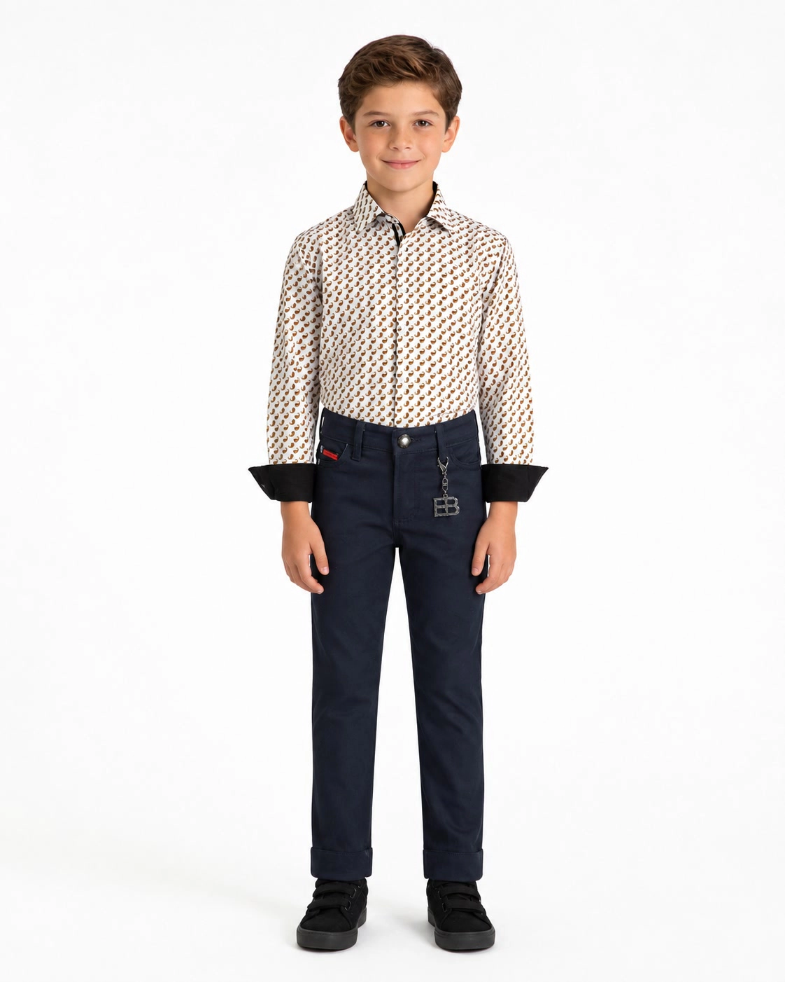 Elie Balleh Boys Slim Fit Boys' Paisley Button-Down Shirt