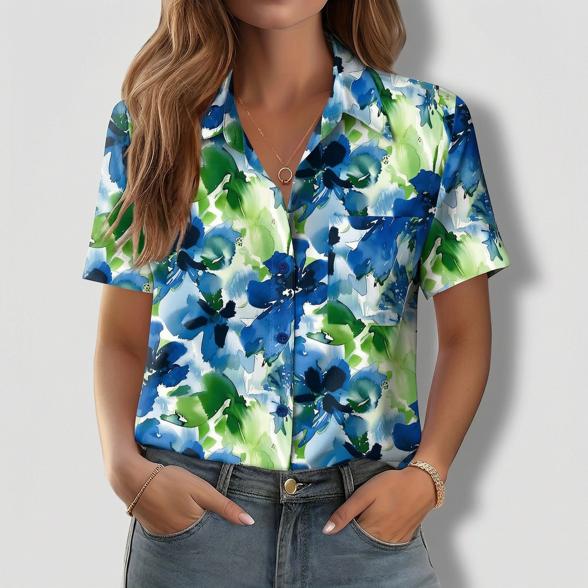 Zeagoo Women's Short Sleeve Button Down Shirts Classic Work Blouses Casual Business Tops