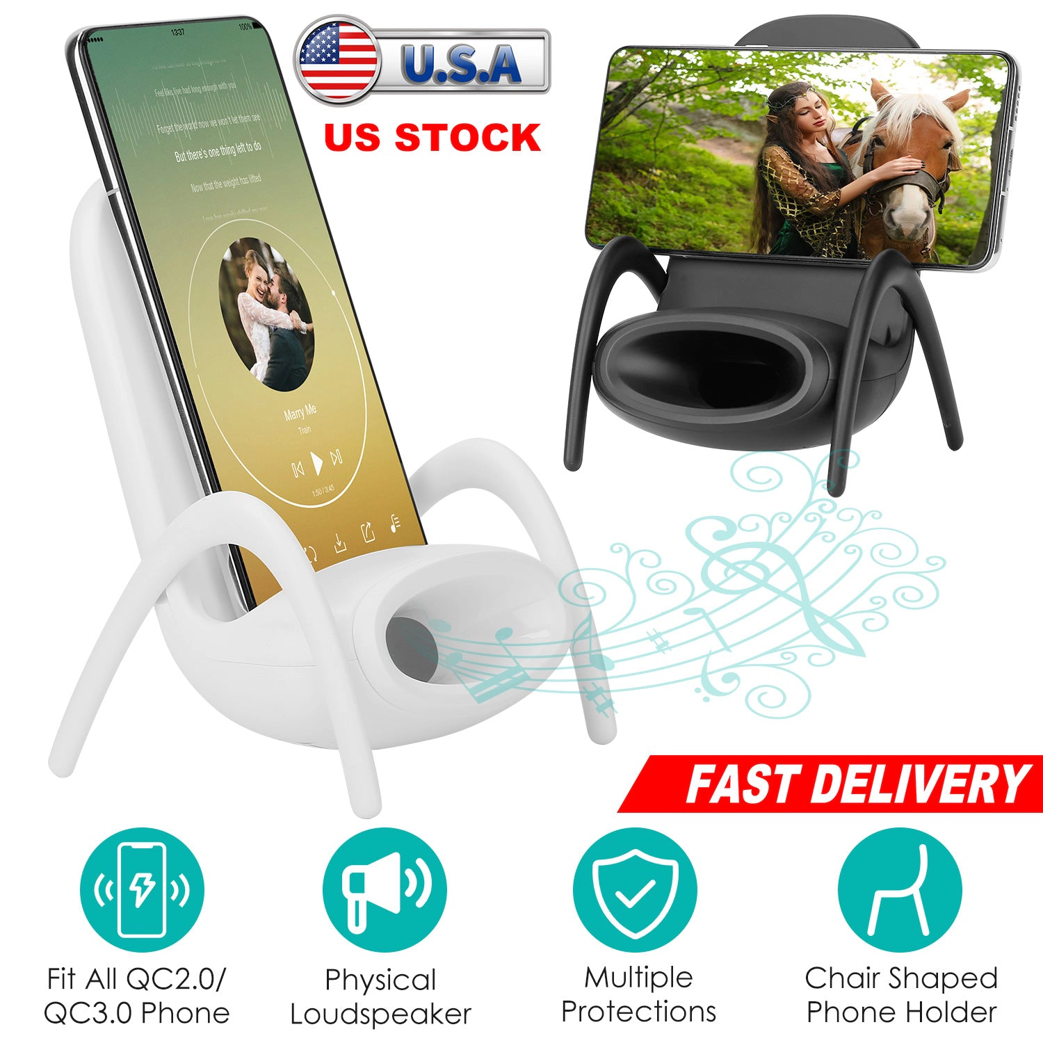 GBruno Wireless Charging Mini Chair Phone Stand