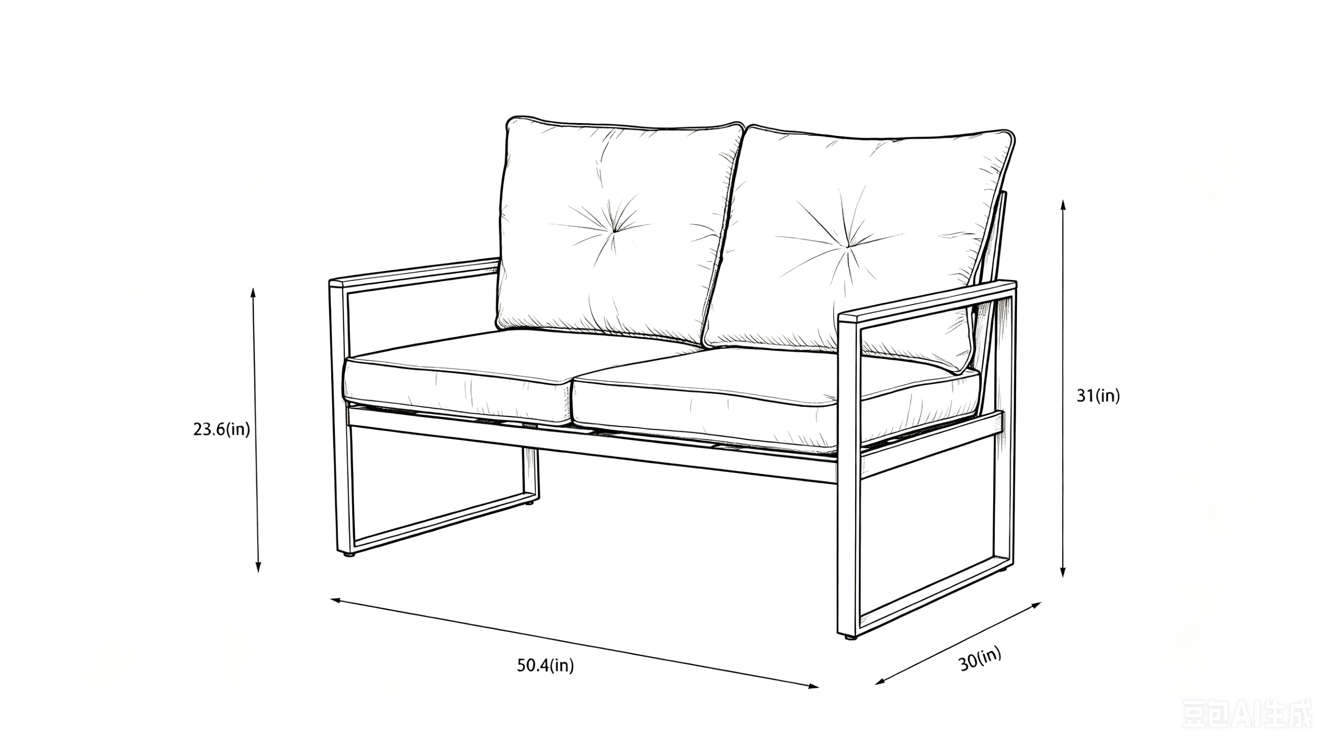 WOW PIONEER Single Seat Outdoor Patio Bench