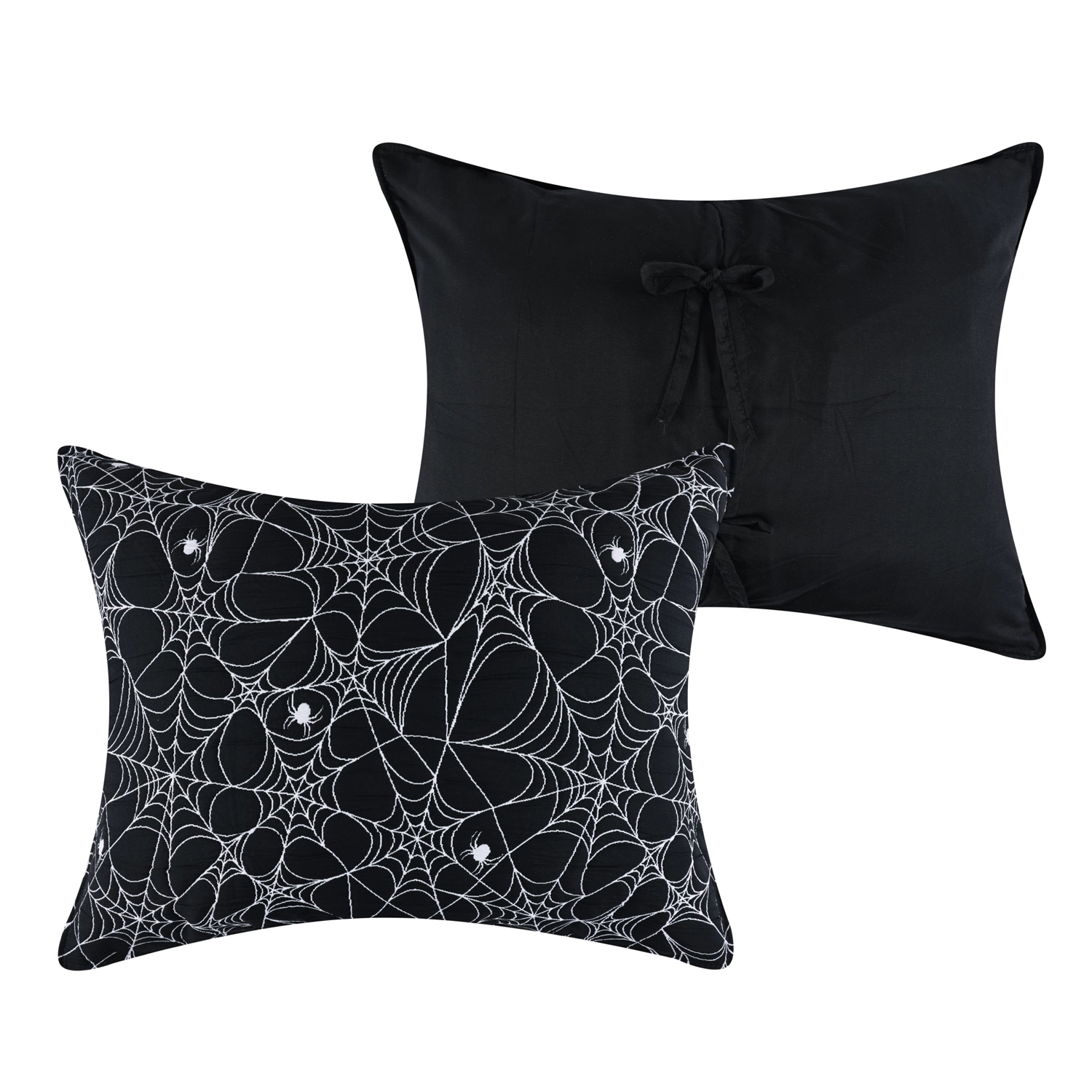 Greenland Home Fashions Spinderella 100% Polyester Pillow Sham Standard 20x26 Black