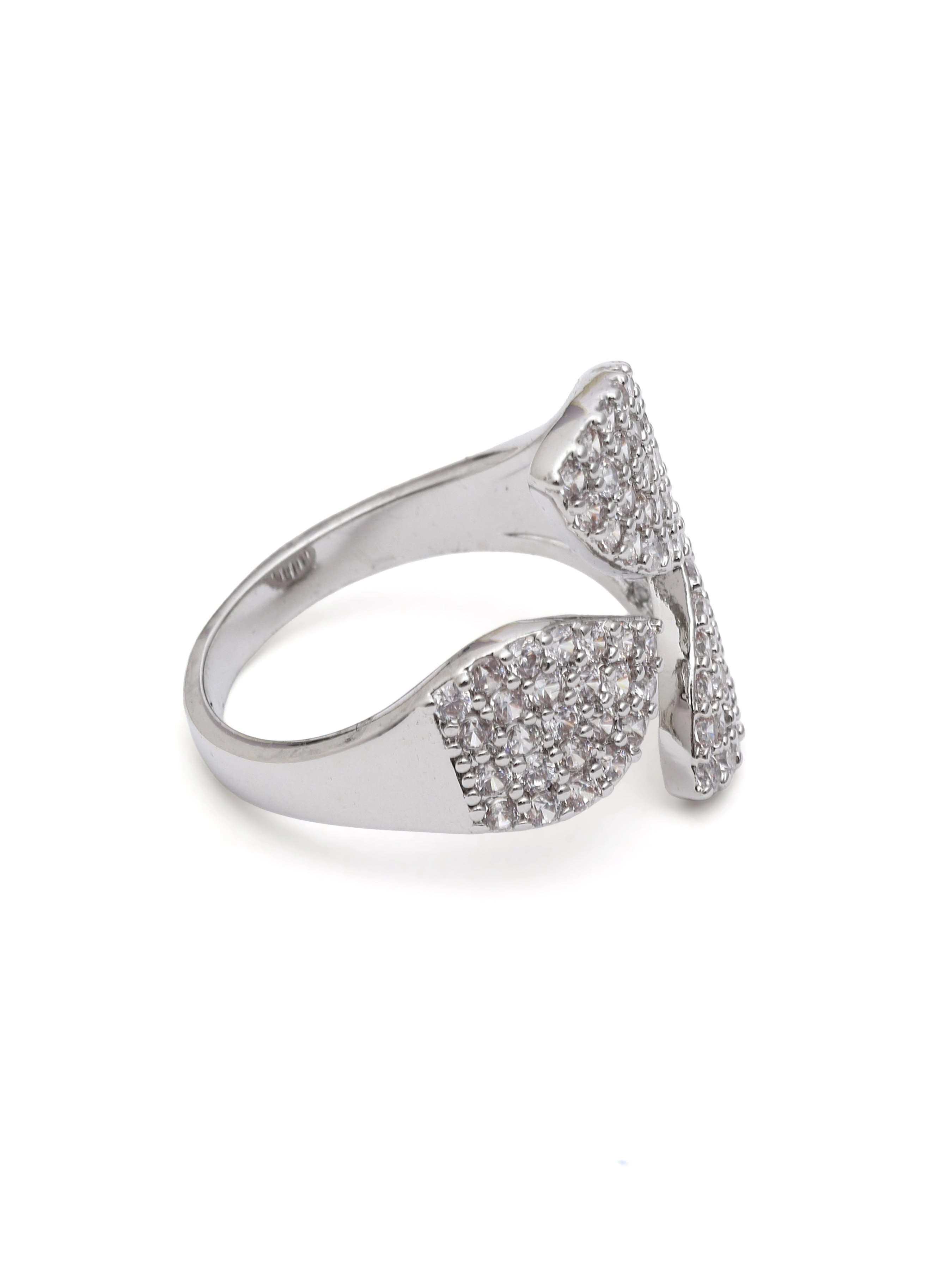 AGP Paris Women's Abstract Pave Open Ring