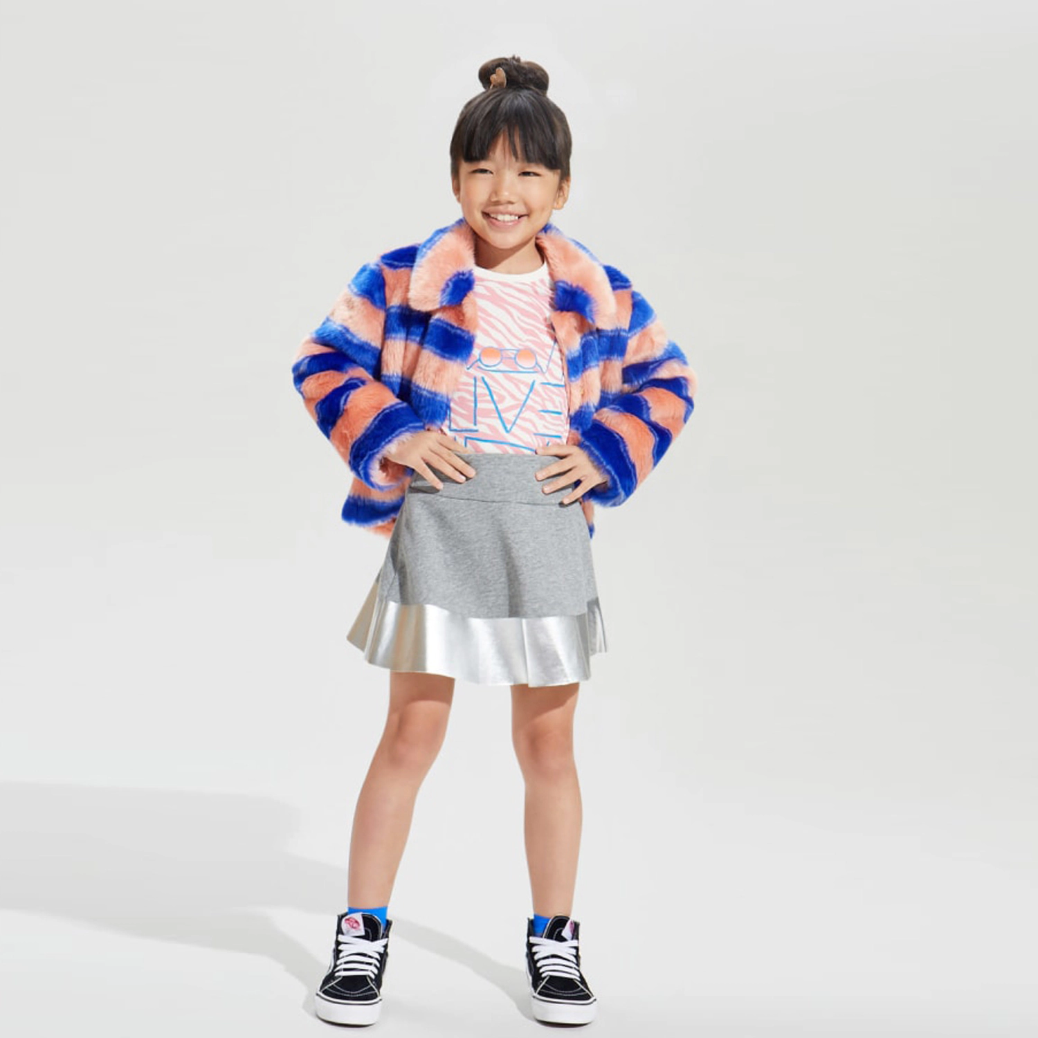 Rockets of Awesome Foil Hem Skater Skirt for Girls