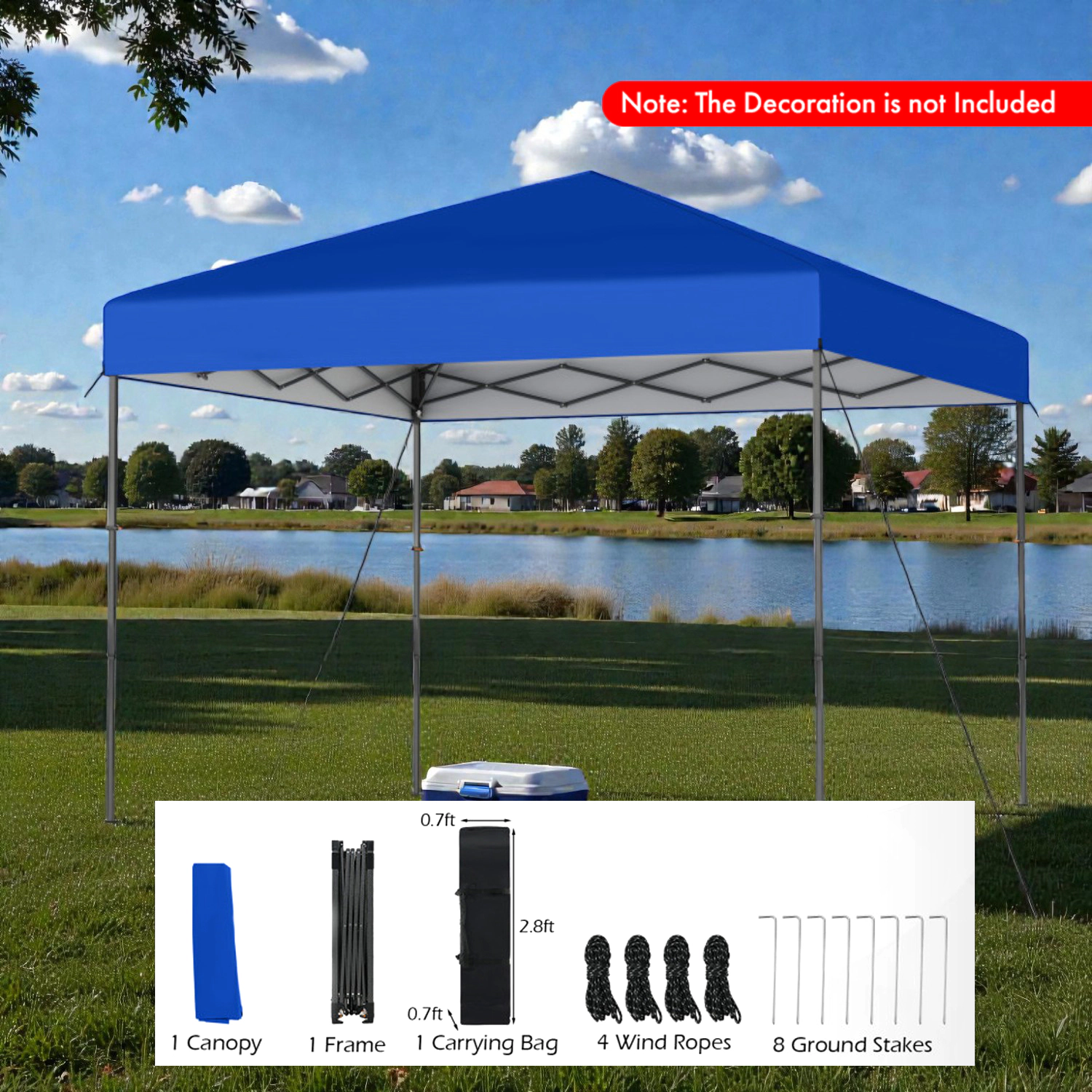 Hivvago Portable Pop-Up Canopy Tent with Carry Bag