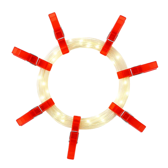 Elegani 3-Pack 36-LED Red Photo Clip String Lights, 13 ft Lighted ...