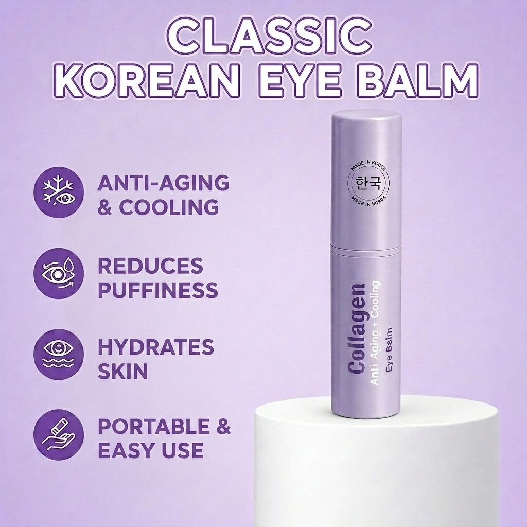 Lovery Collagen Anti-Aging + Cooling Eye Balm - Korean Skin Care Brightening & Depuffing Treatment
