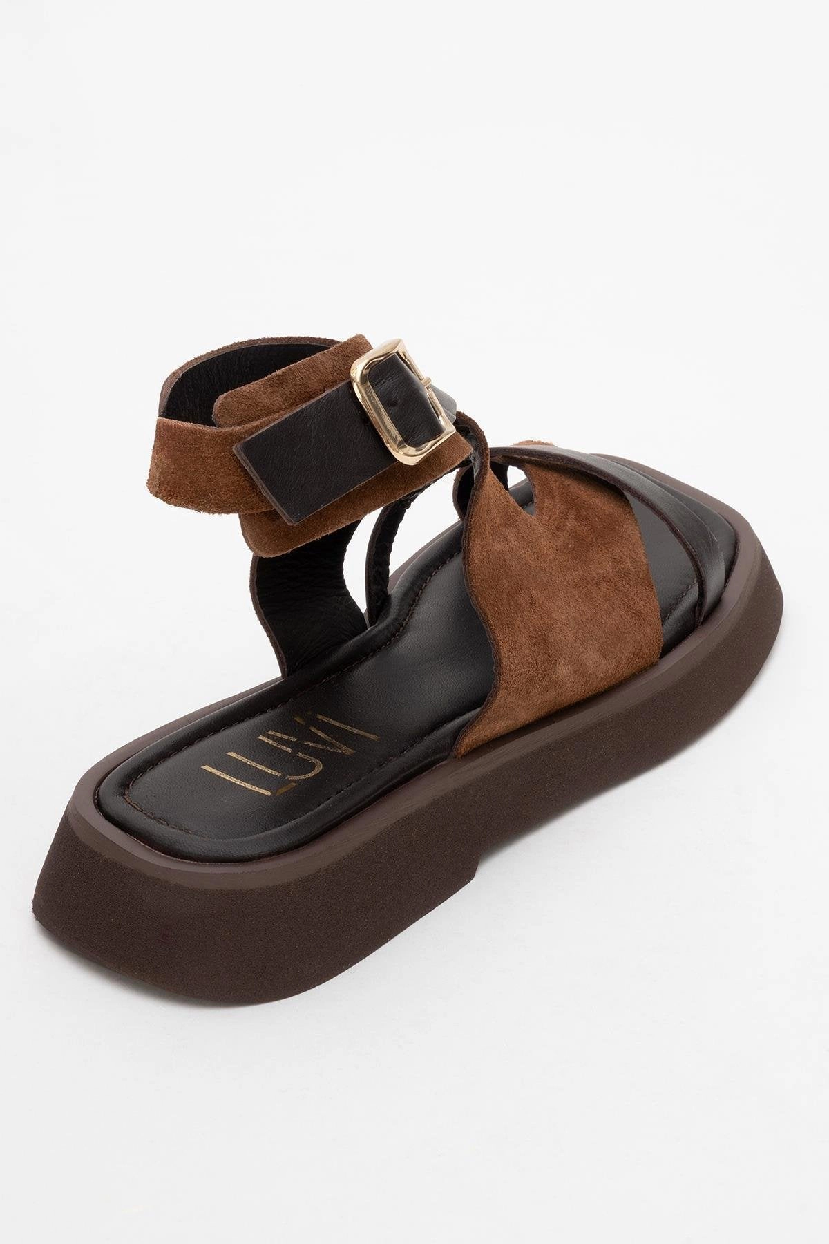 Forever & Always Womens Minnea Suede Leather Sandals