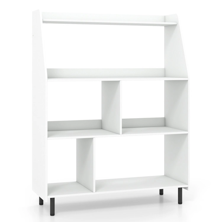Hivvago 4-Tier Open Modern Bookcase with 2 Anti-Tipping Kits