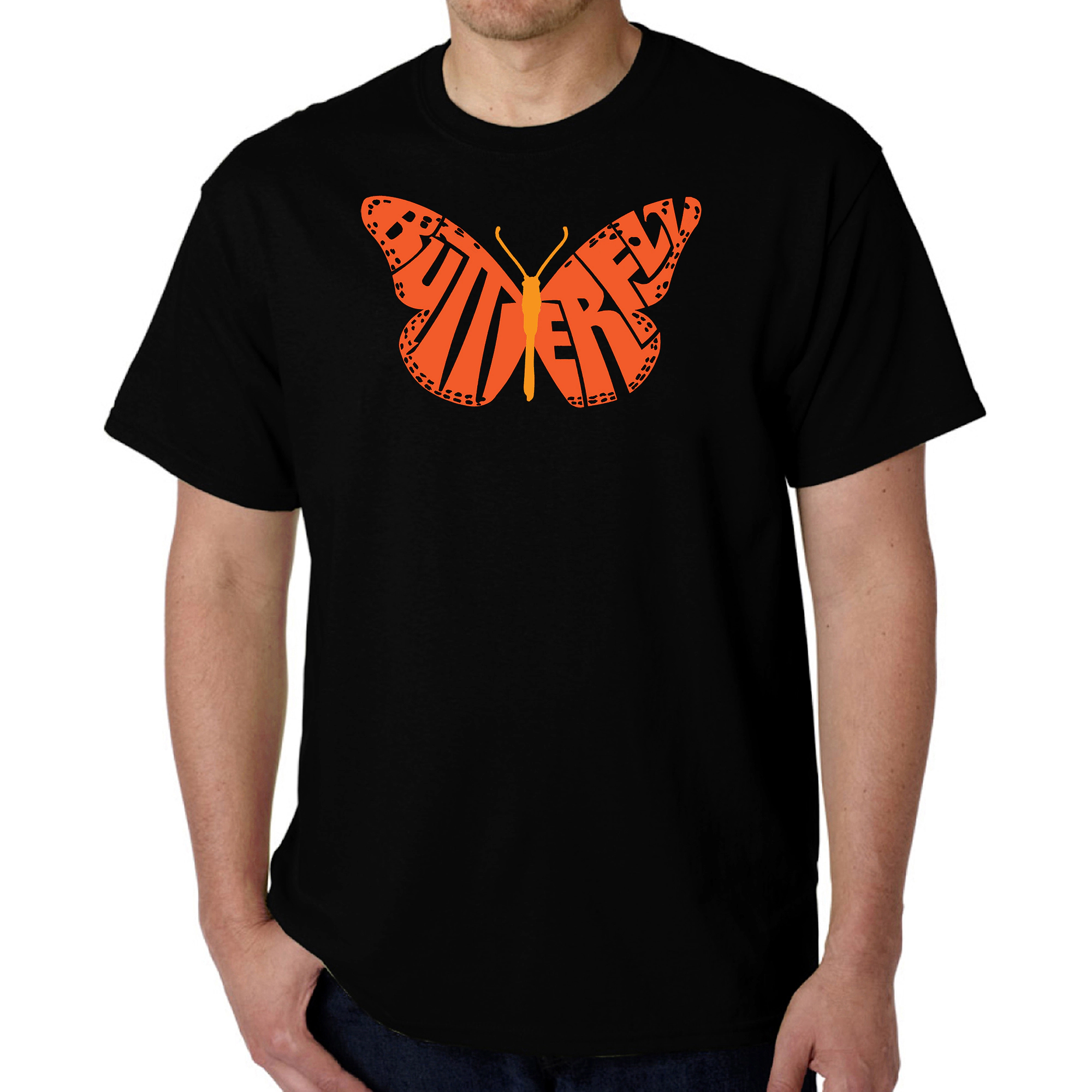LA Pop Art Men's Word T-Shirt - Butterfly