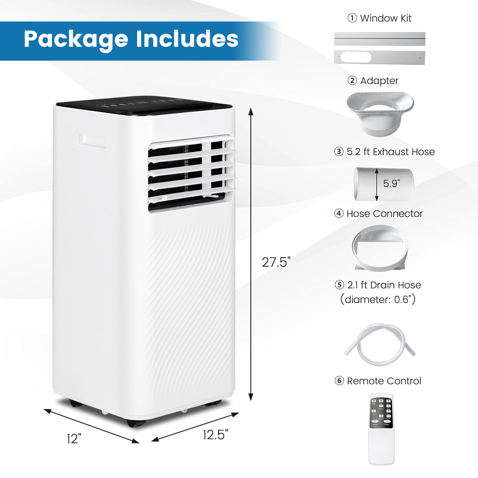SlickBlue Unisex Portable 8000 BTU Air Conditioner