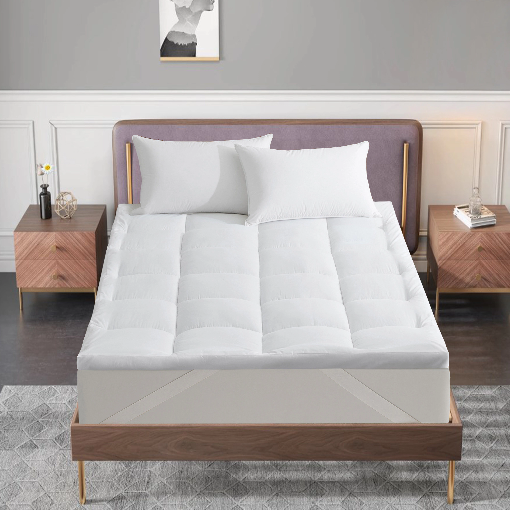 Unikome Ultra Soft Extra Thick Down Alternative Mattress Topper