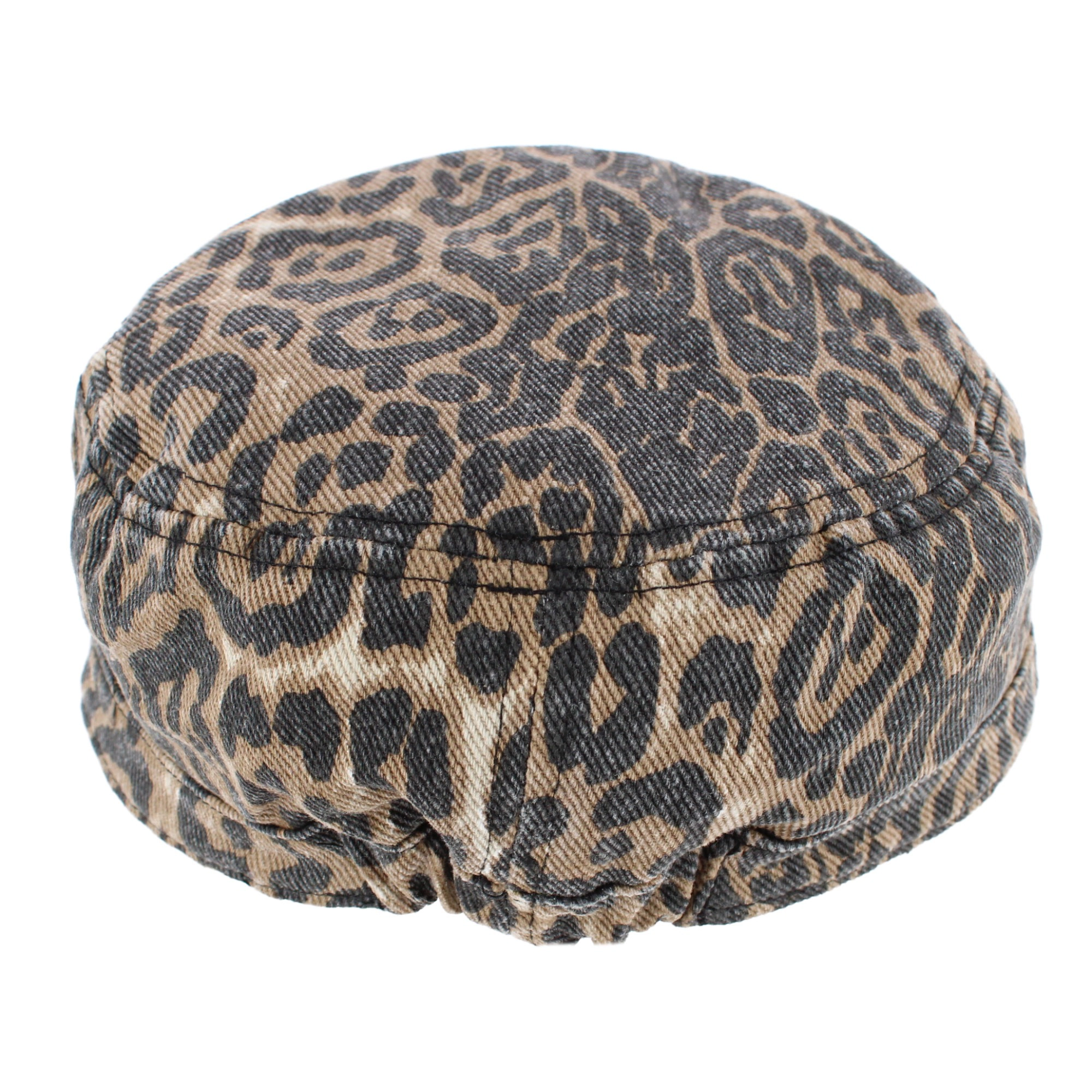 CTM Women's Leopard Print Cadet Hat