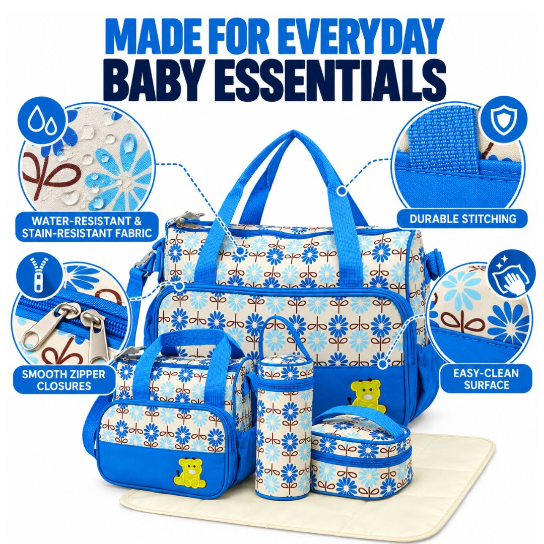 5-Piece Baby Diaper Bag Set