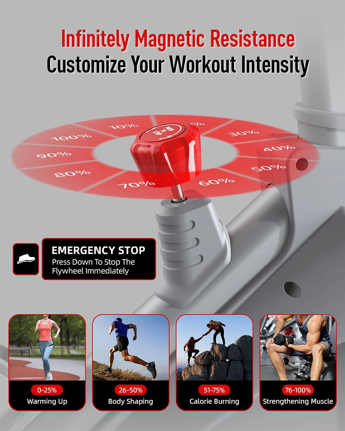 HARISON Magnetic Exercise Bike for Home 380 LB Capacity with Bluetooth, Stationary Bike with iPad Holder