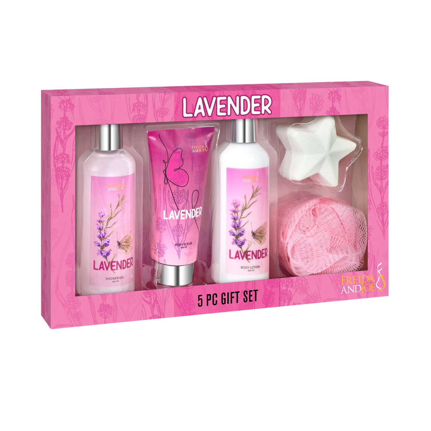 Freida and Joe Women Lavender Spa Gift Box Luxury Bath & Body Gift Set