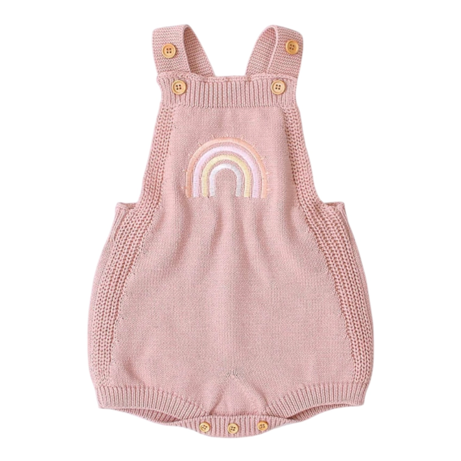 Laurenza's Baby Girls Knit Rainbow Romper