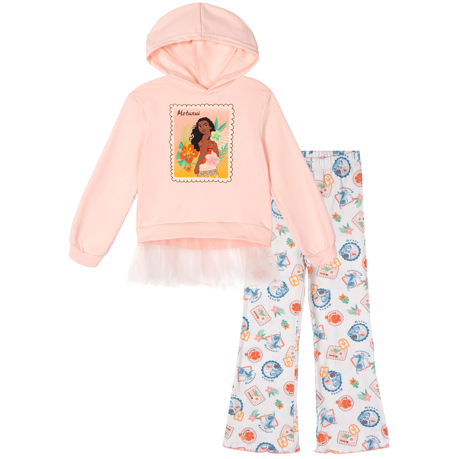 Disney Moana Girls' 2-Piece Hoodie and Leggings Set