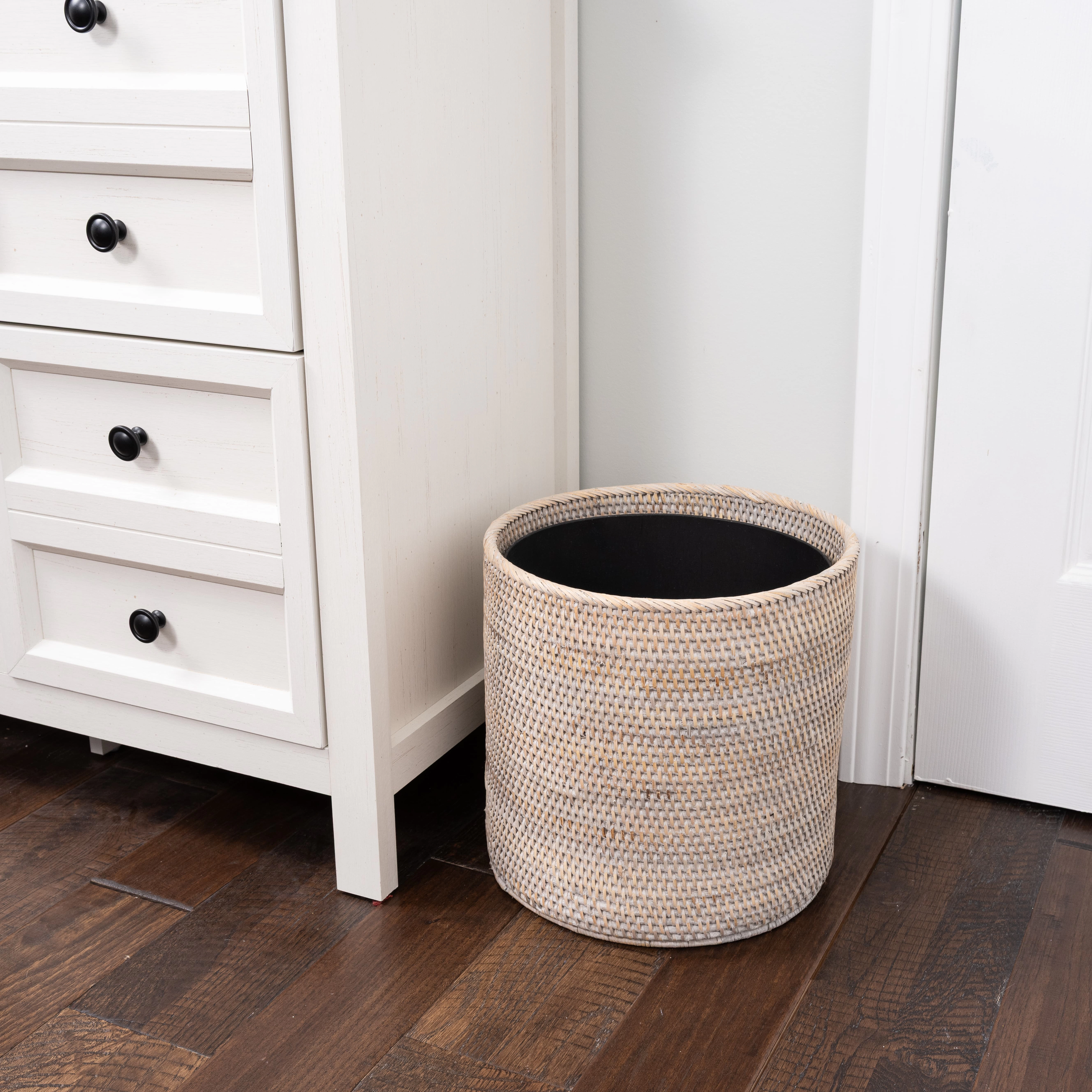Saboga Home™ Round Waste Basket with Metal Liner
