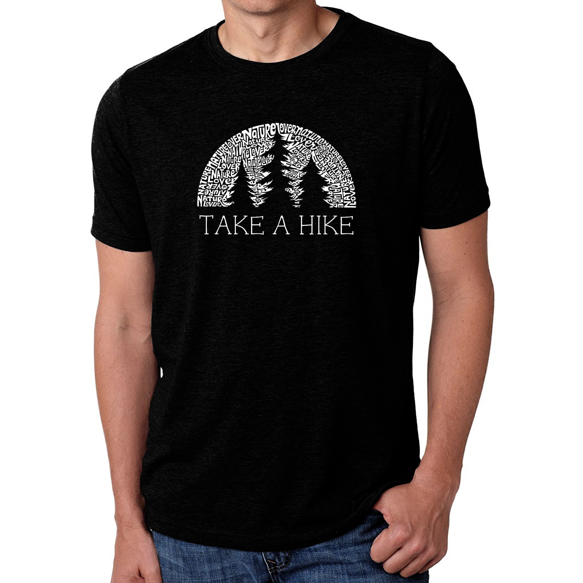 LA Pop Art Men's Cotton/Poly Blend Word T-Shirt - Nature Lover