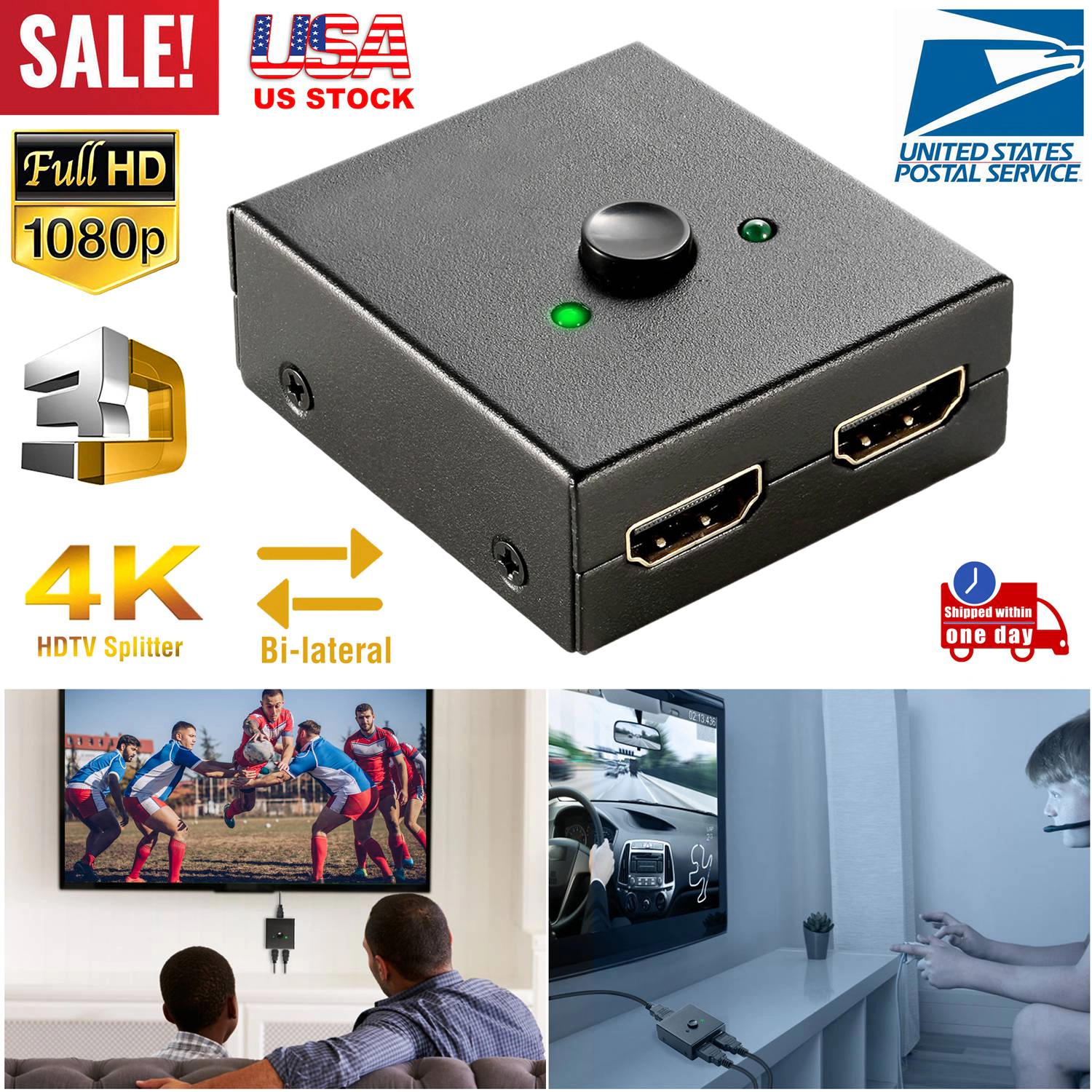 GBruno 4K Bi-Directional HDMI Switch Adapter Hub